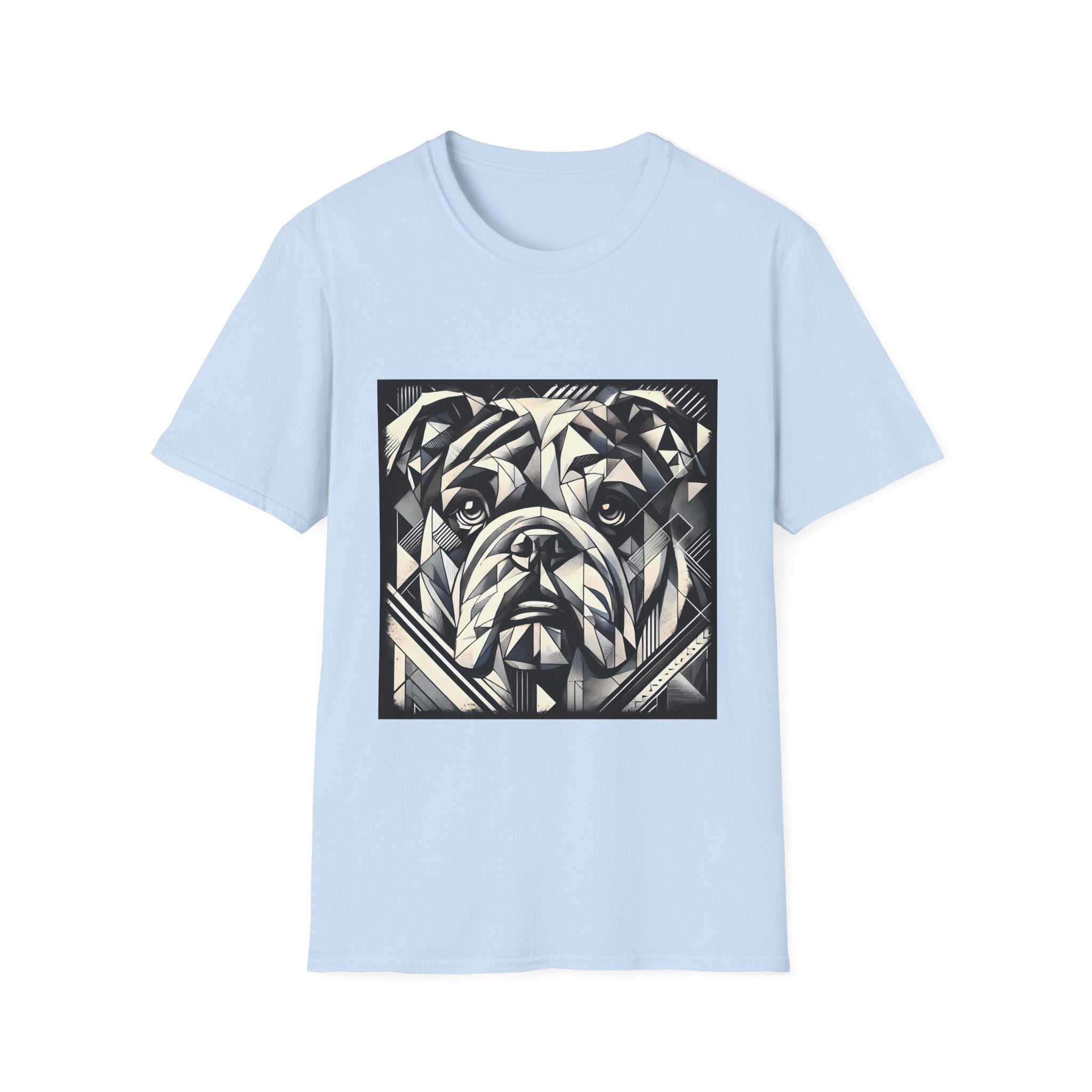 Bulldog B&W Geometric | Unisex Dog T-Shirt