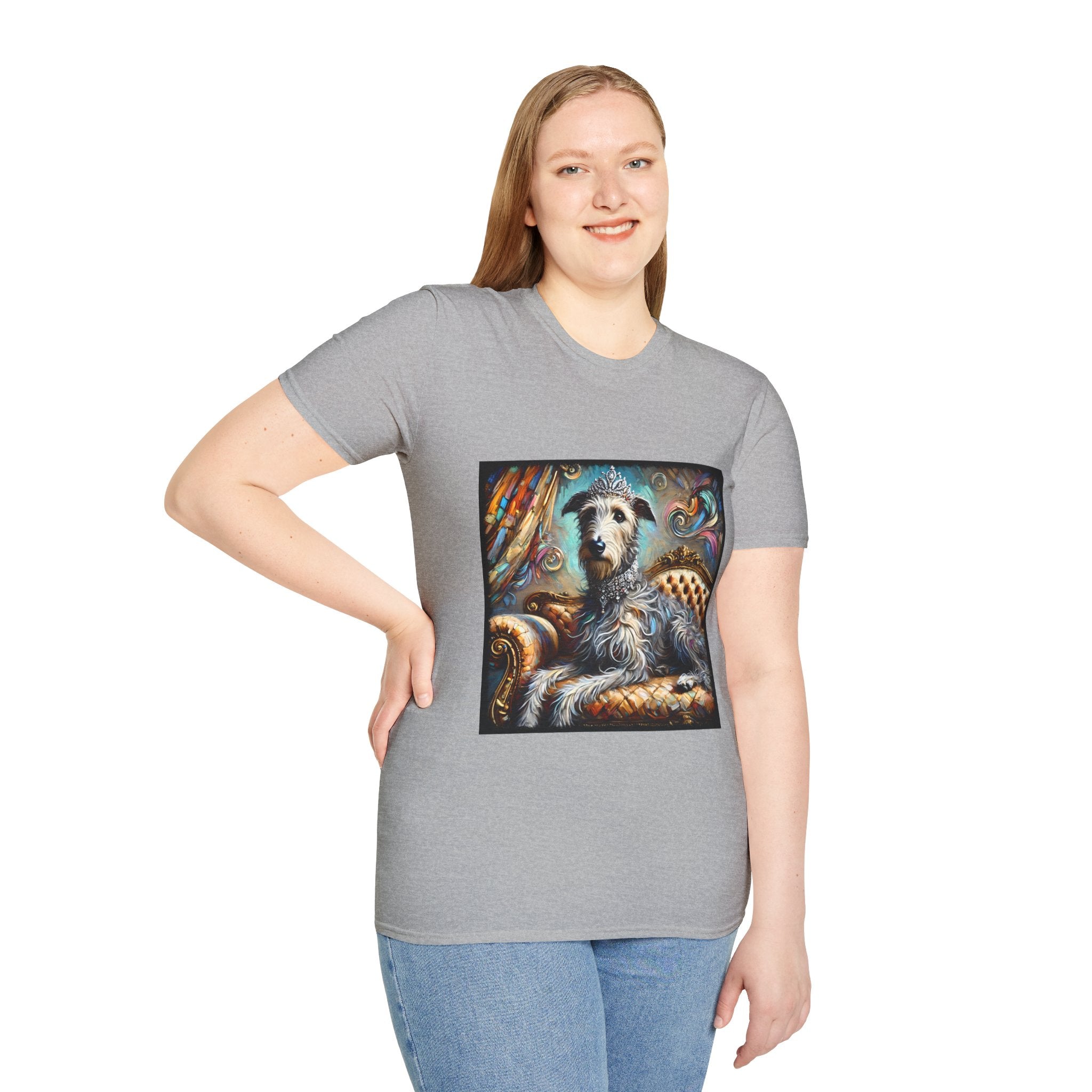 Irish Wolfhound Diamond Diva Swirl | Unisex Softstyle T-Shirt