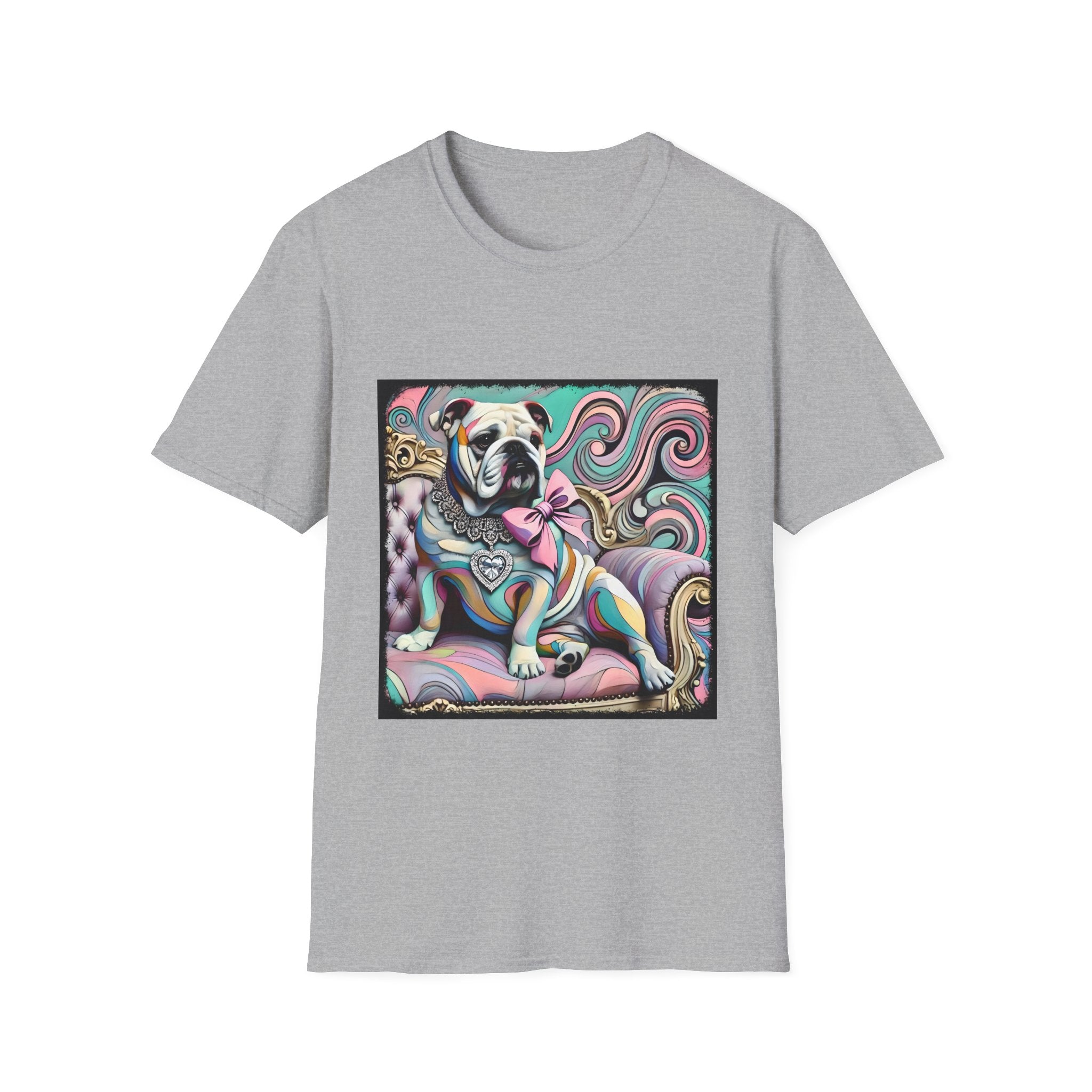 Bulldog Pastel Swirl | Unisex Dog T-Shirt