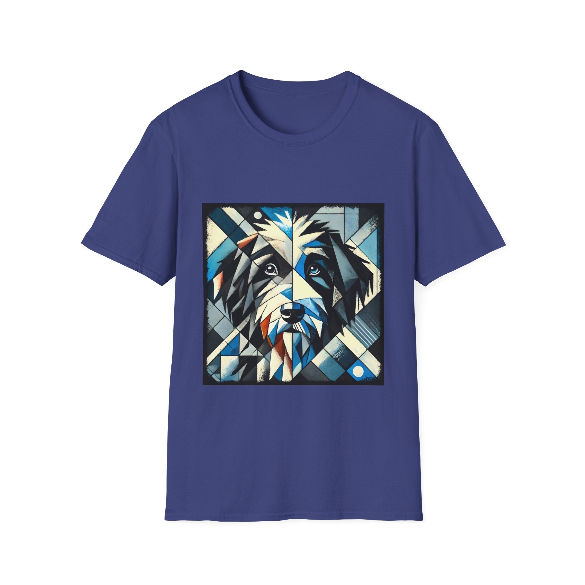 Bernedoodle Blue Geometric | Unisex Dog T-Shirt