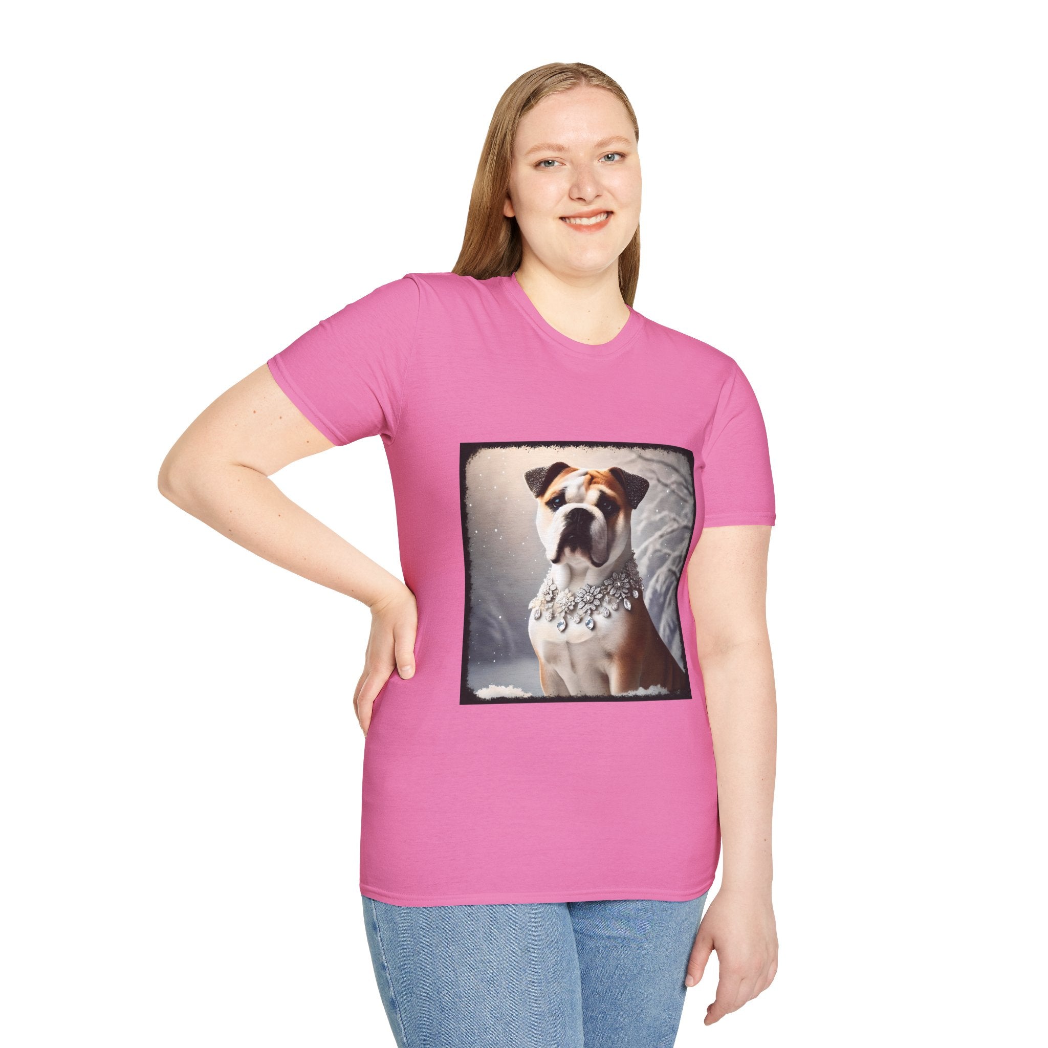 Bulldog Snow Princess Classic | Unisex Dog T-Shirt