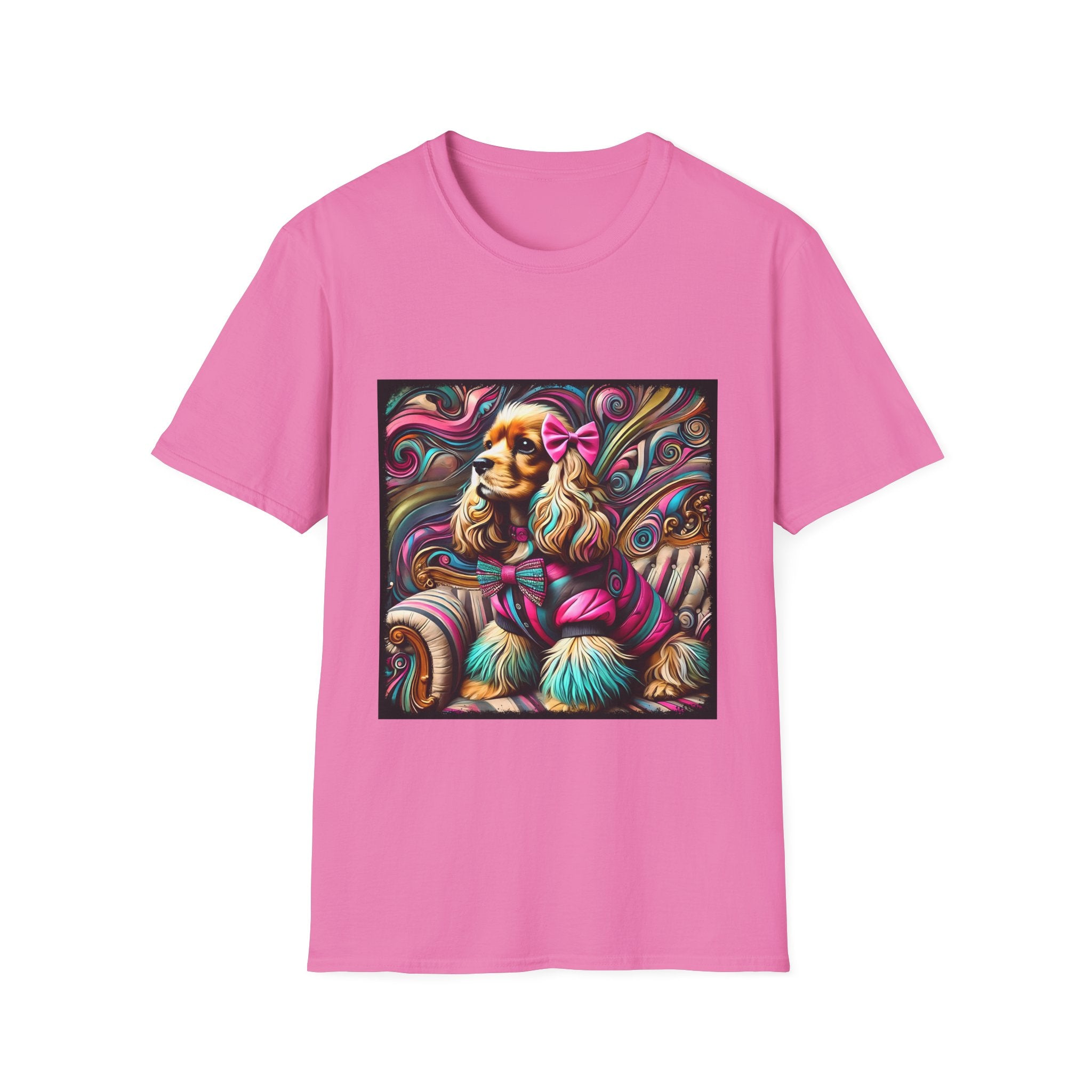 Cocker Spaniel Pink Rocker | Unisex Dog T-Shirt