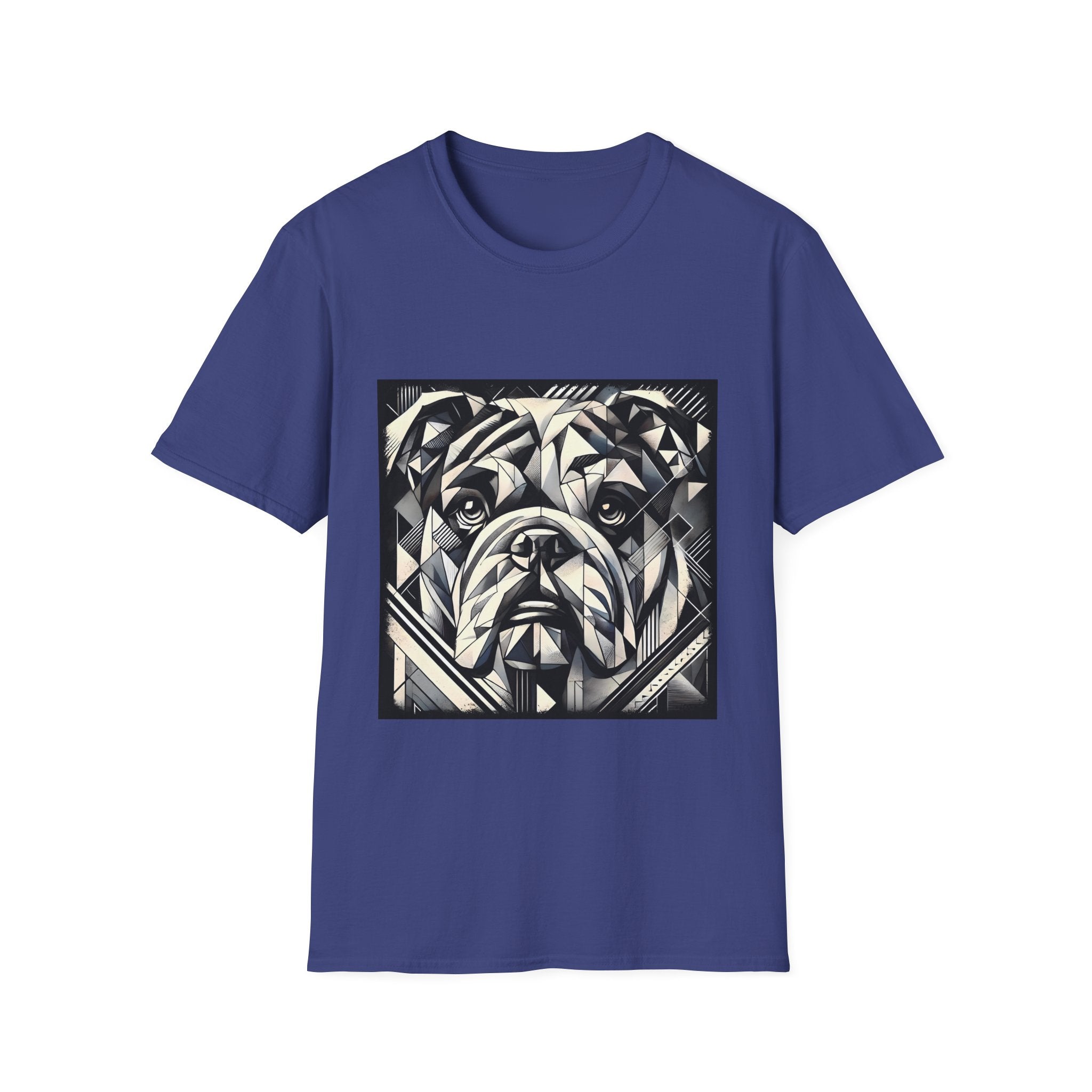 Bulldog B&W Geometric | Unisex Dog T-Shirt