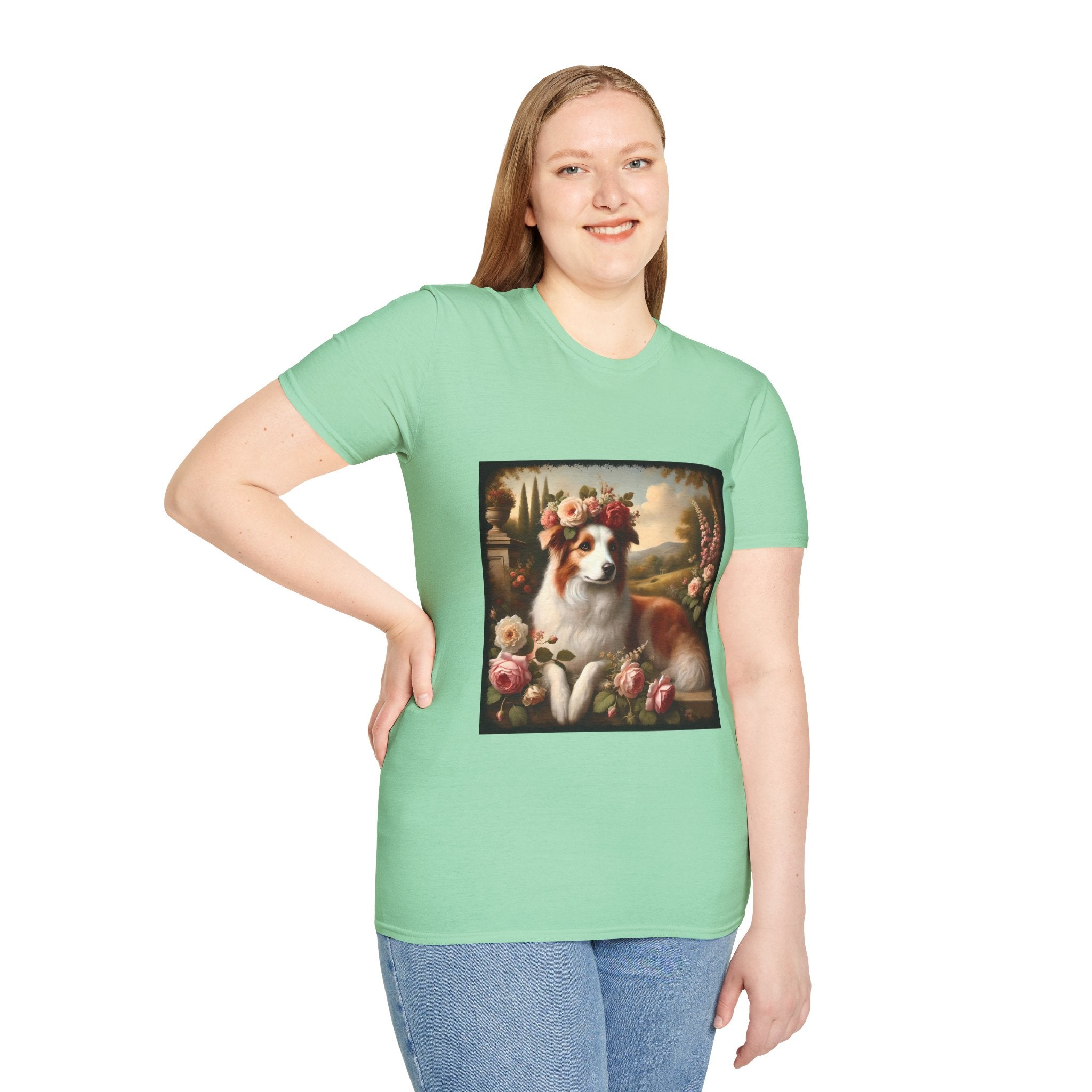 Border Collie Botanical Beauty | Unisex Dog T-Shirt