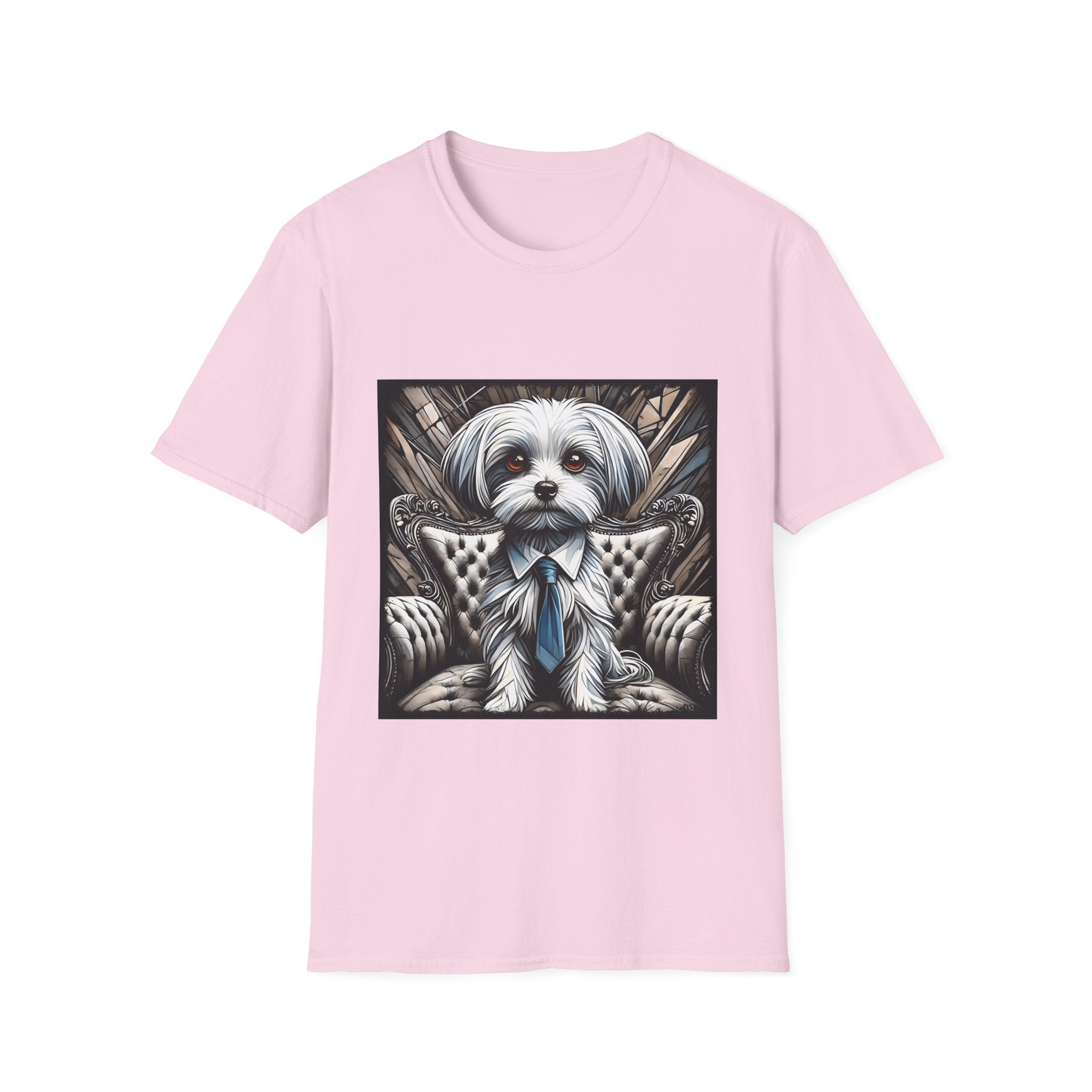 Maltese B&W Bold Eyes | Unisex Dog T-Shirt