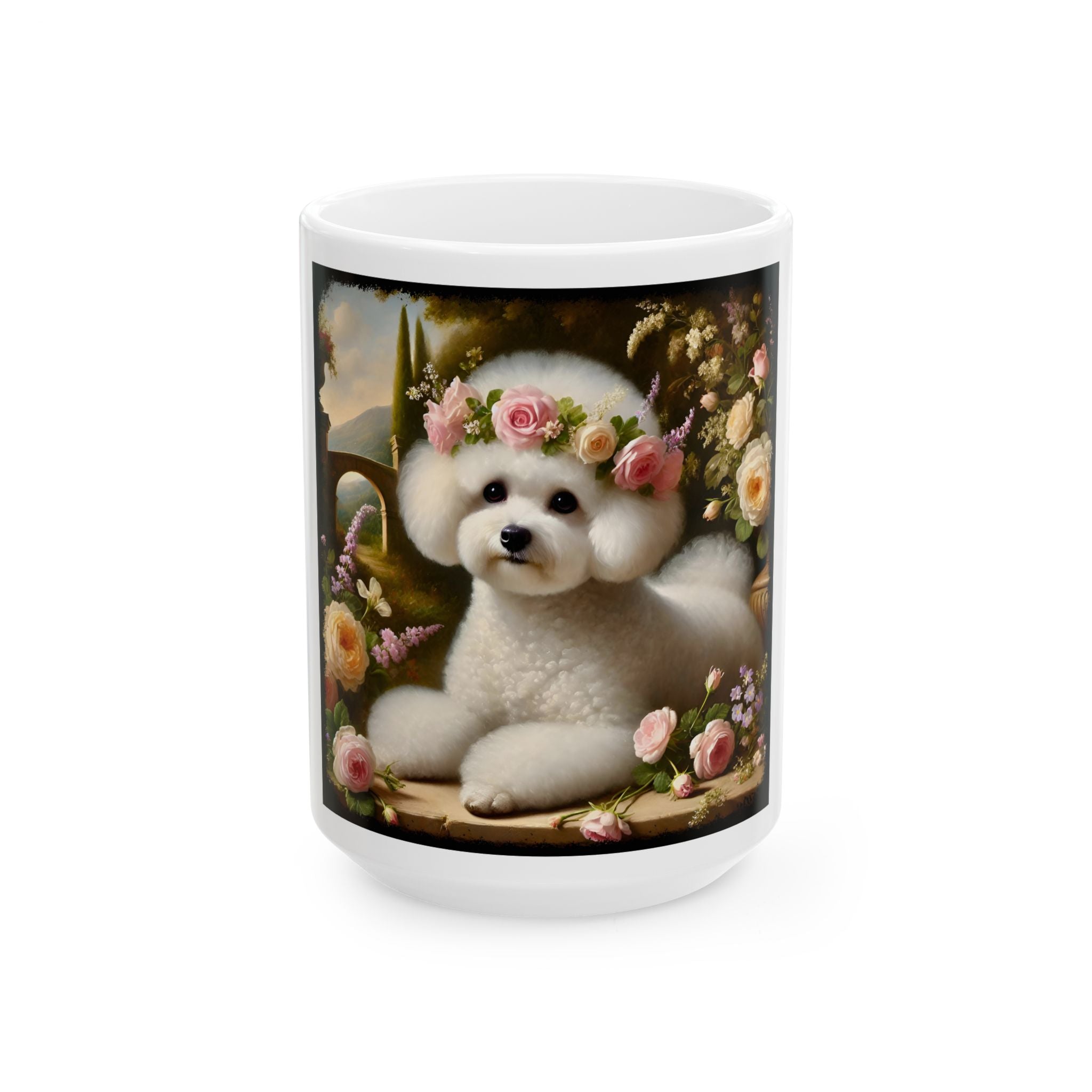 Bichon Frise Botanical Beauty | Dog Themed Ceramic Mug