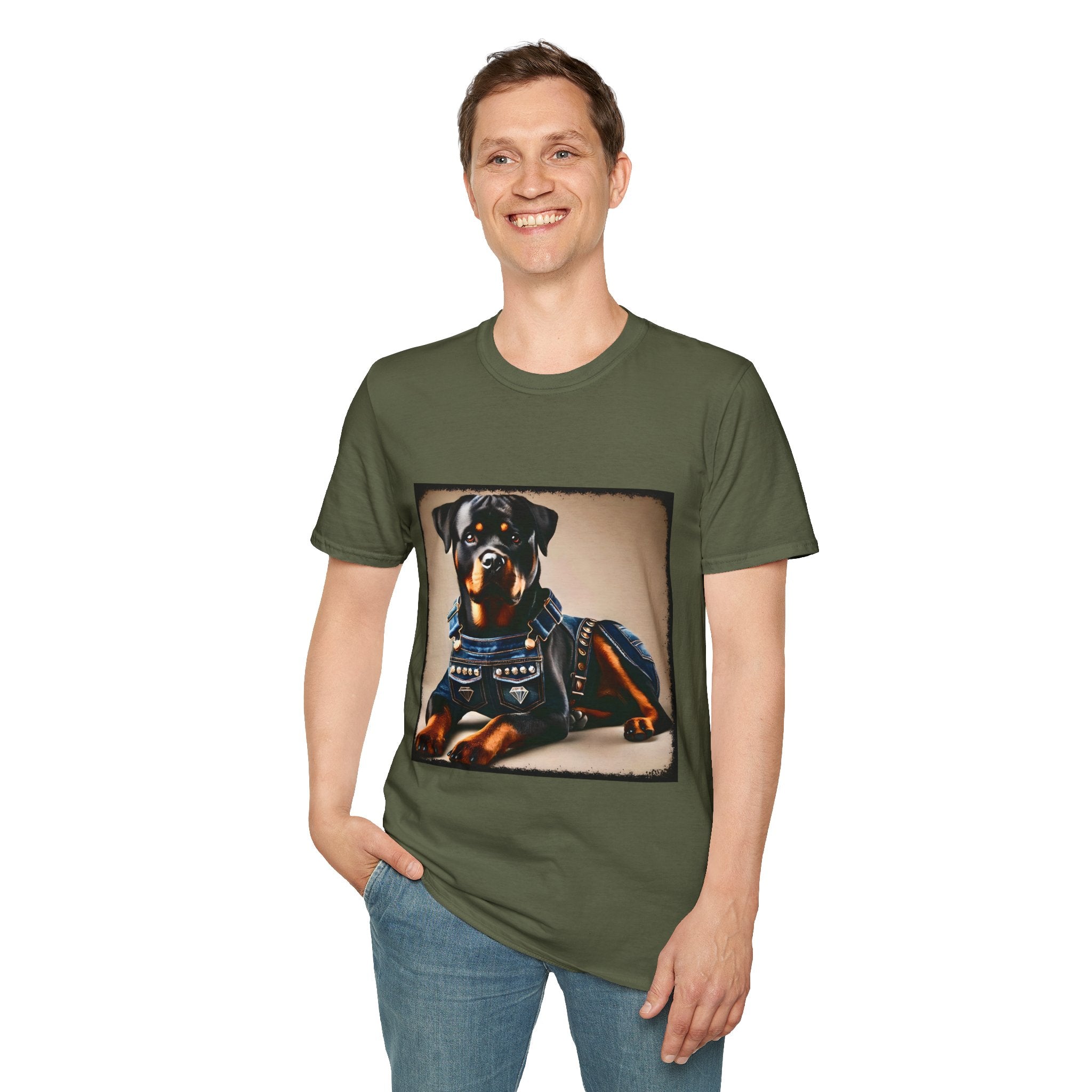 Rottweiler Denim Doll | Unisex Dog T-Shirt