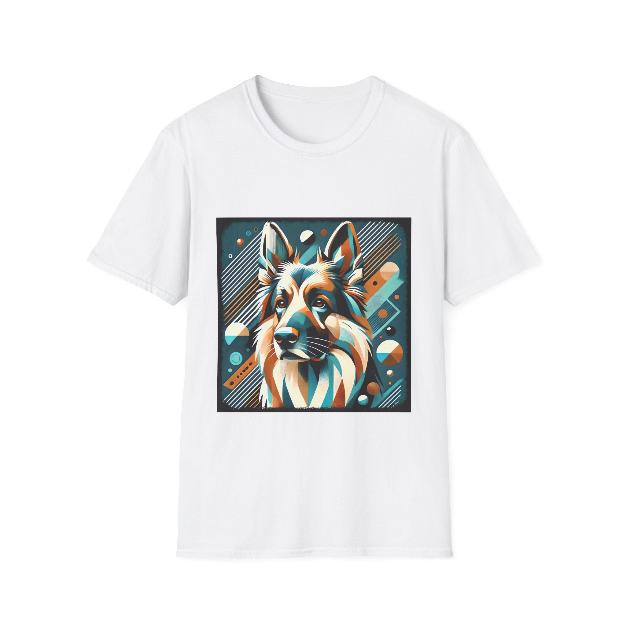 German Shepherd Vibrant Geometric | Unisex Dog T-Shirt