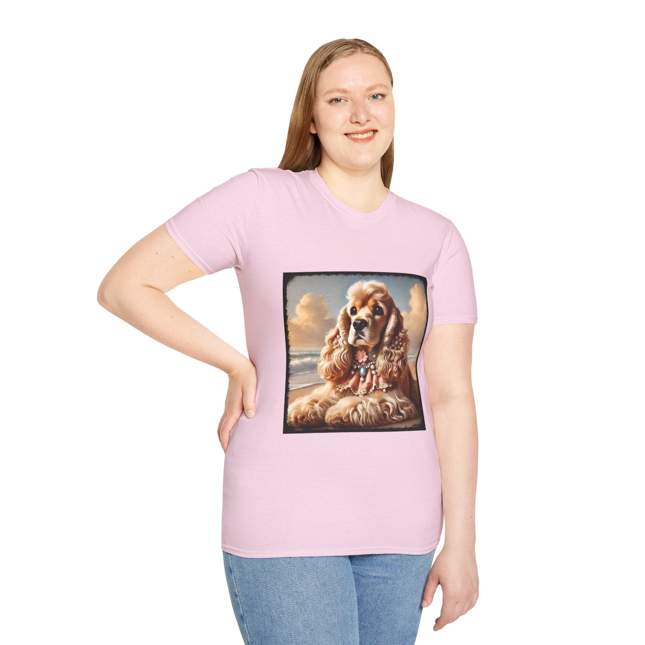 Cocker Spaniel Beach Belle | Unisex Dog T-Shirt