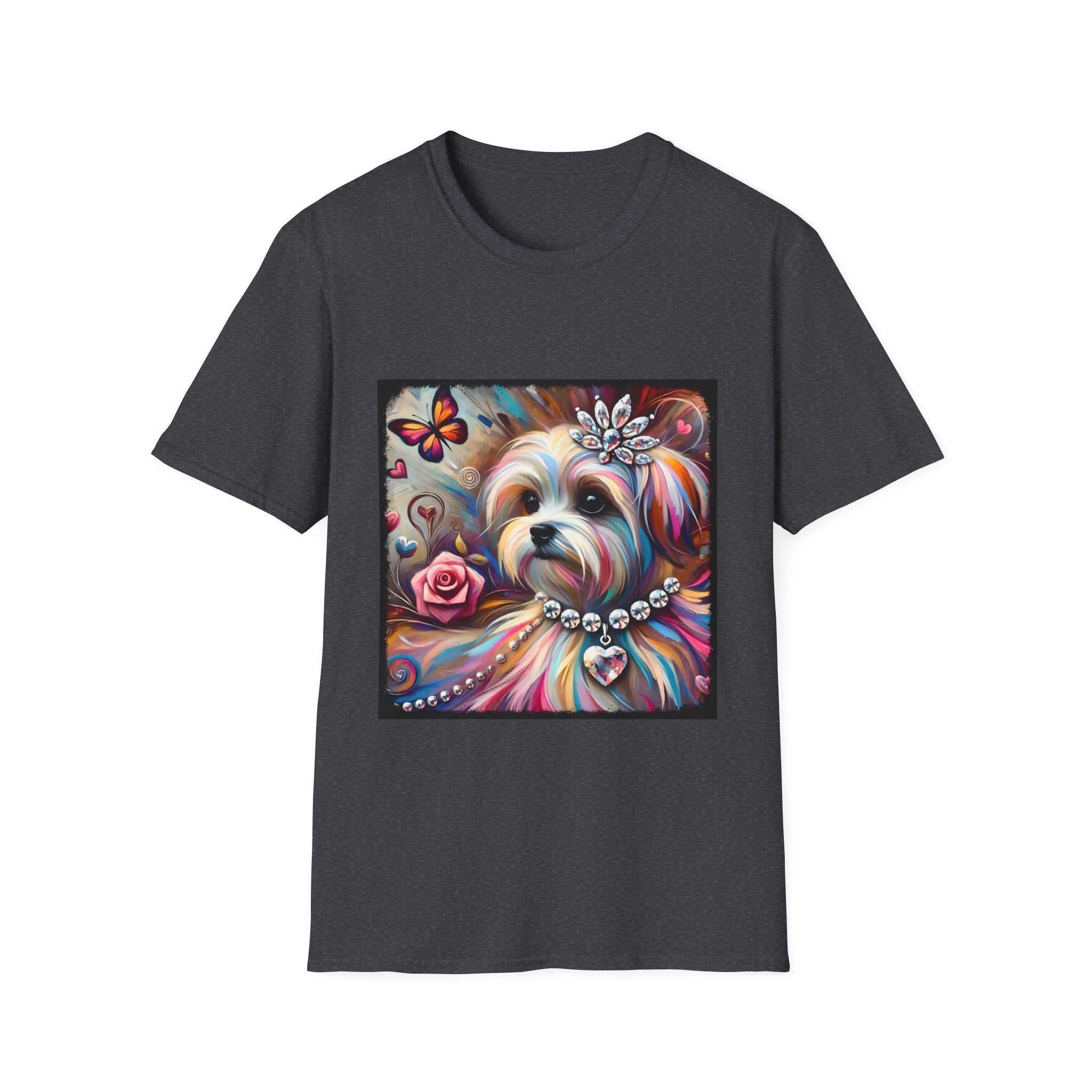 Maltese Diamond Heart Classic | Unisex Dog T-Shirt