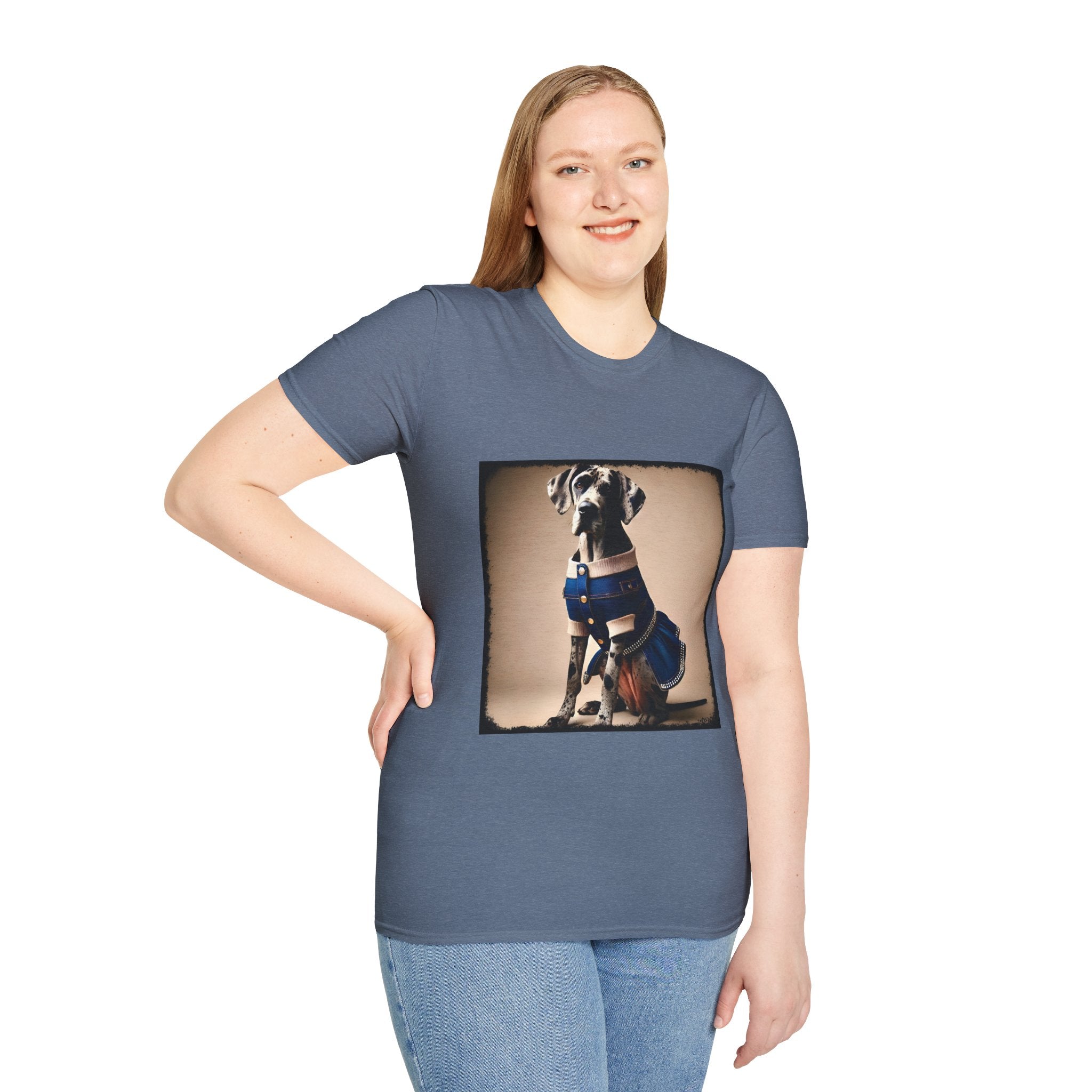 Great Dane Denim Darling | Unisex Dog T-Shirt