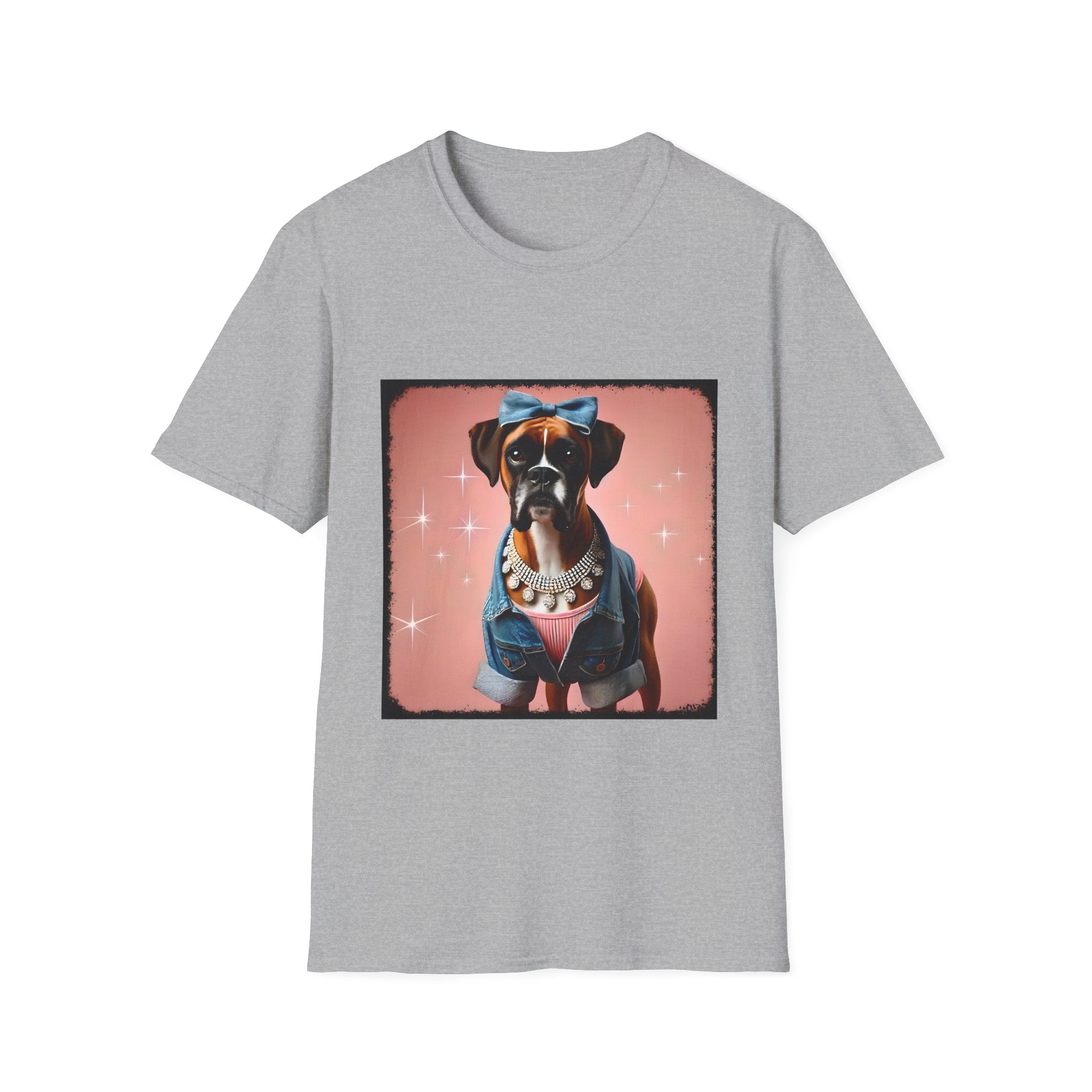 Boxer Denim Darling | Unisex Dog T-Shirt