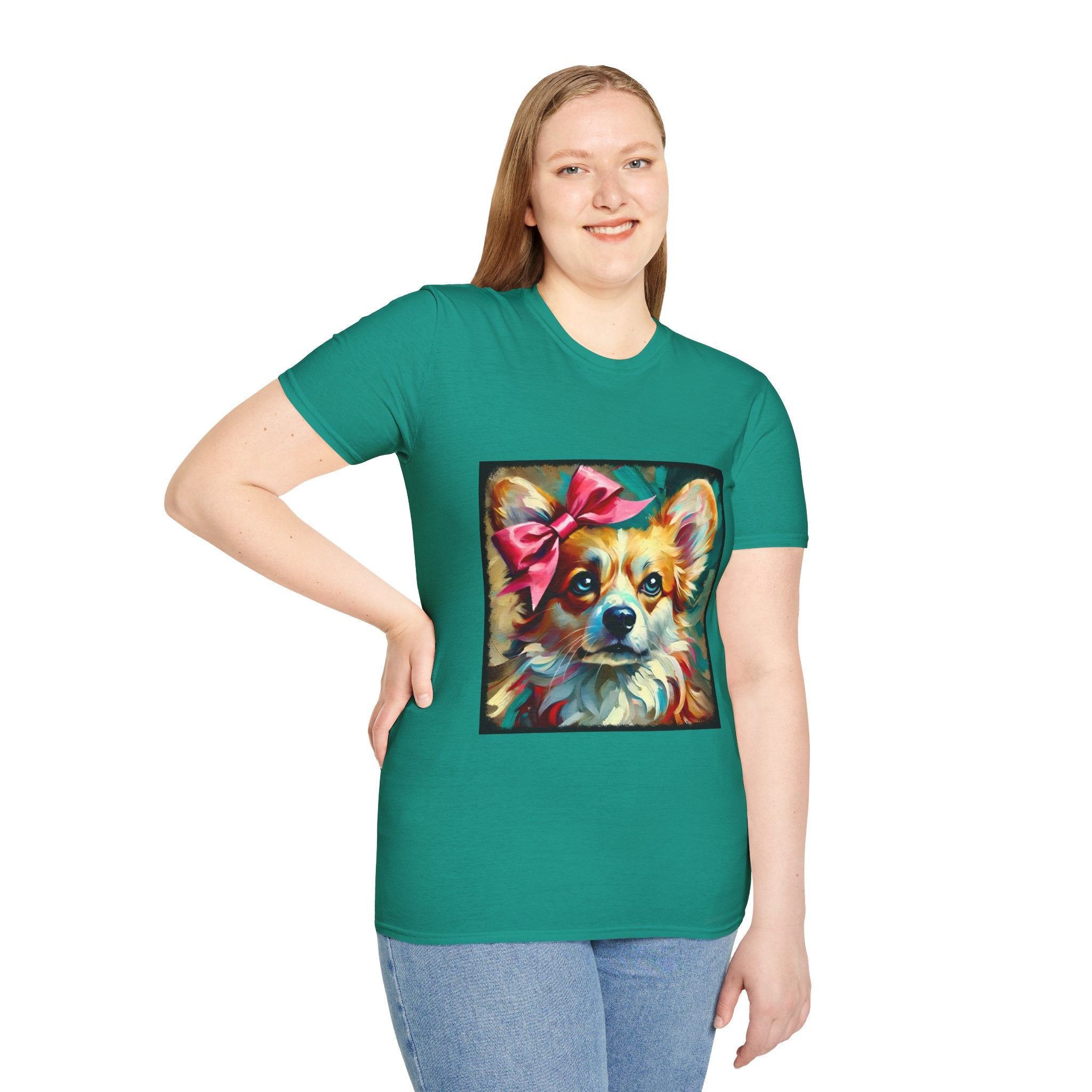 Pembroke Welsh Corgi Teal Classic | Unisex Dog T-Shirt