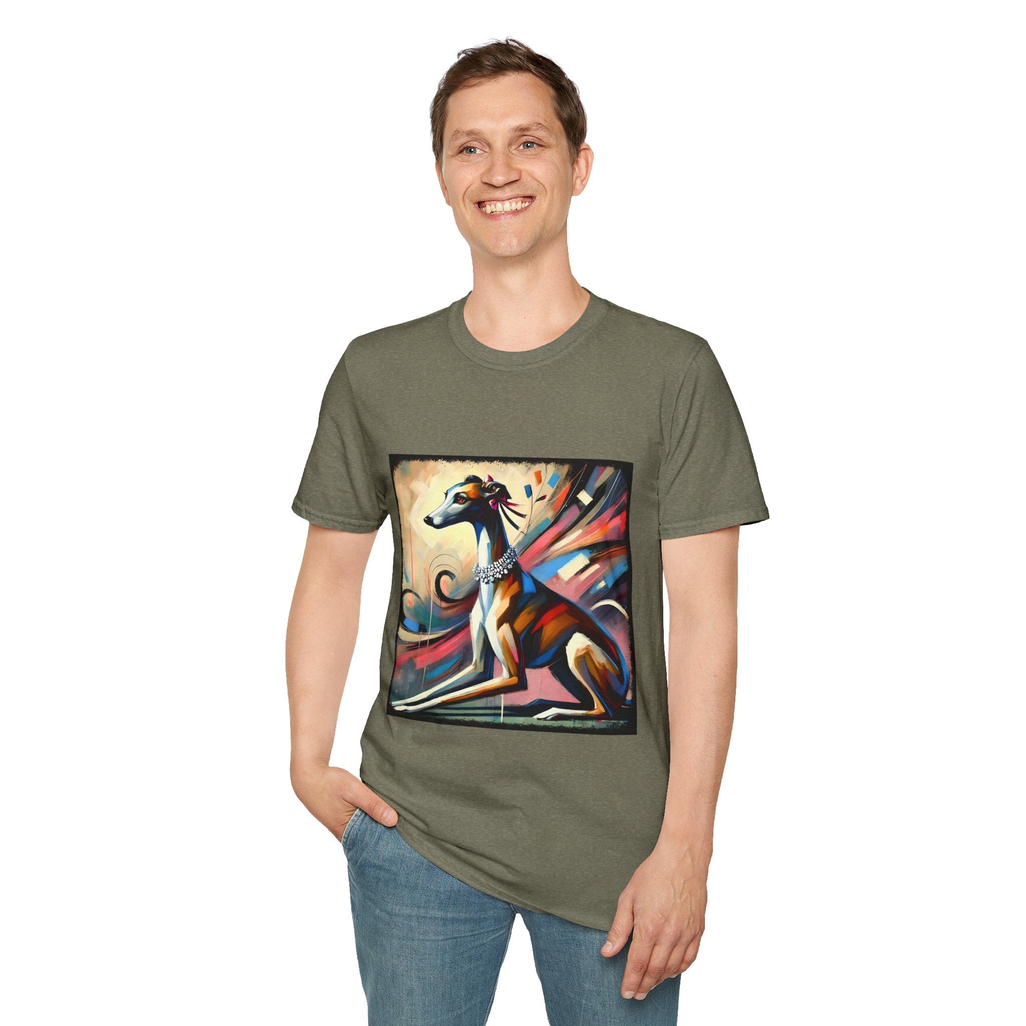 Greyhound Bold Pastel Classic  | Unisex Dog T-Shirt