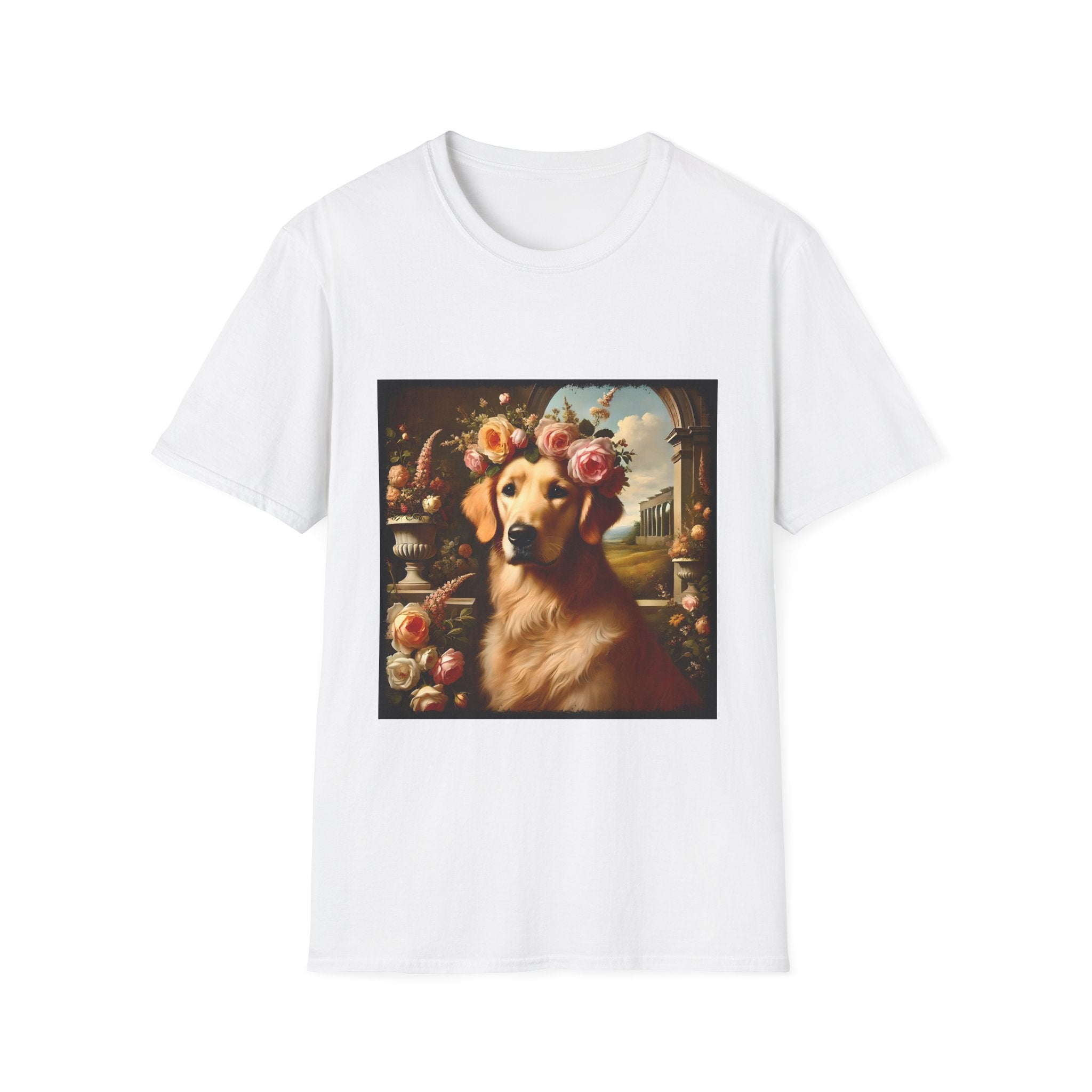 Golden Retriever Garden Bliss | Unisex Dog T-Shirt