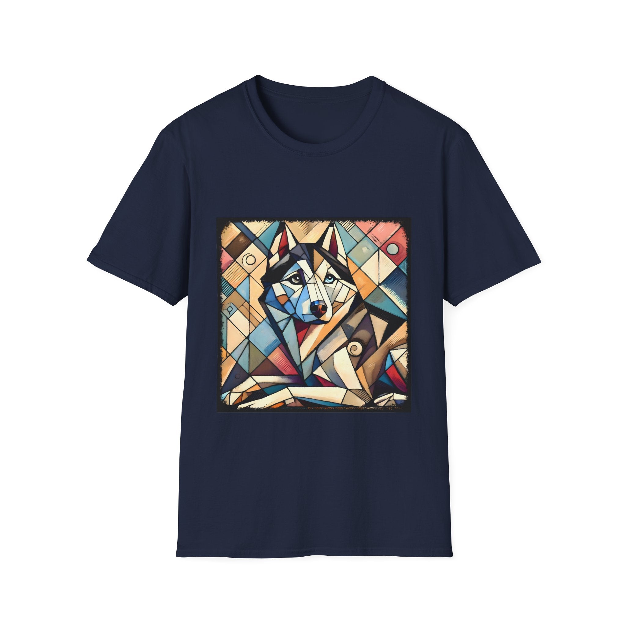 Siberian Husky Glass Geometric | Unisex Dog T-Shirt