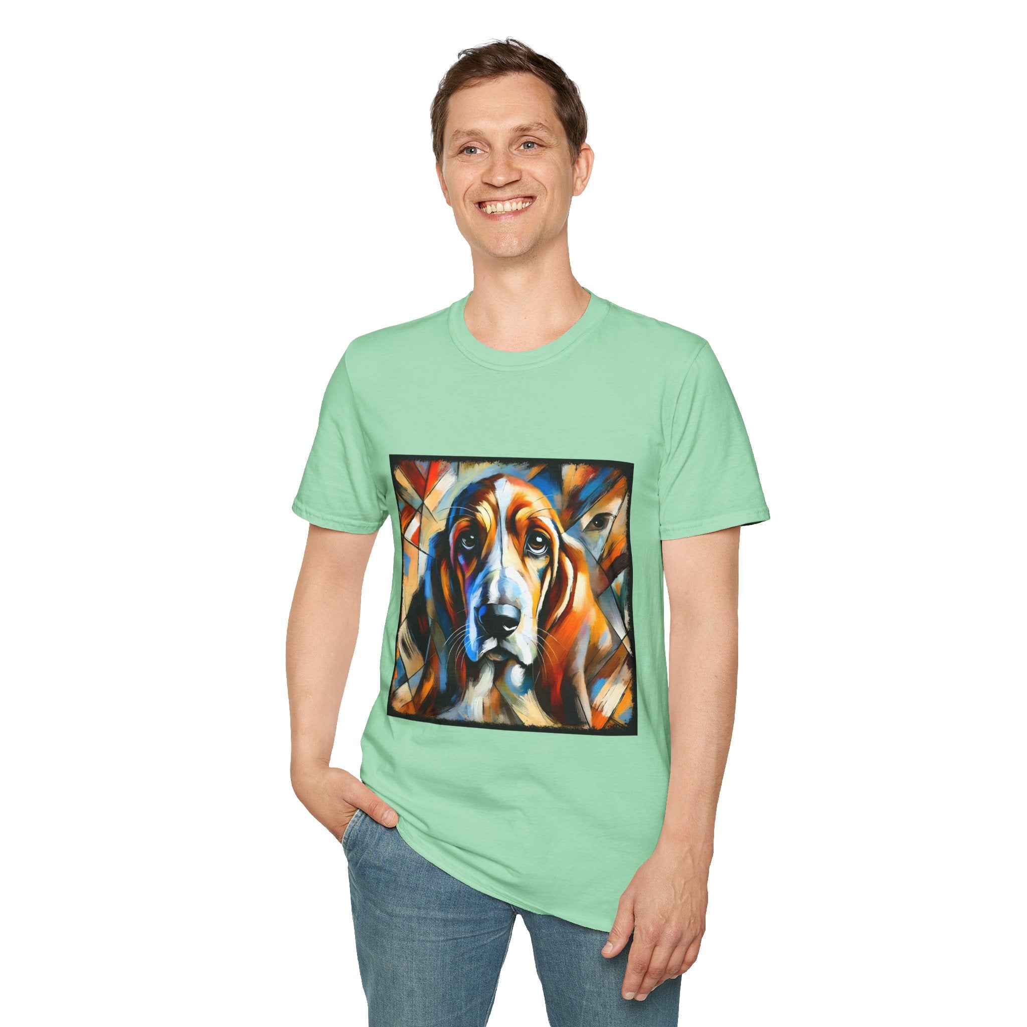 Basset Hound Bold Swirl | Unisex Dog T-Shirt