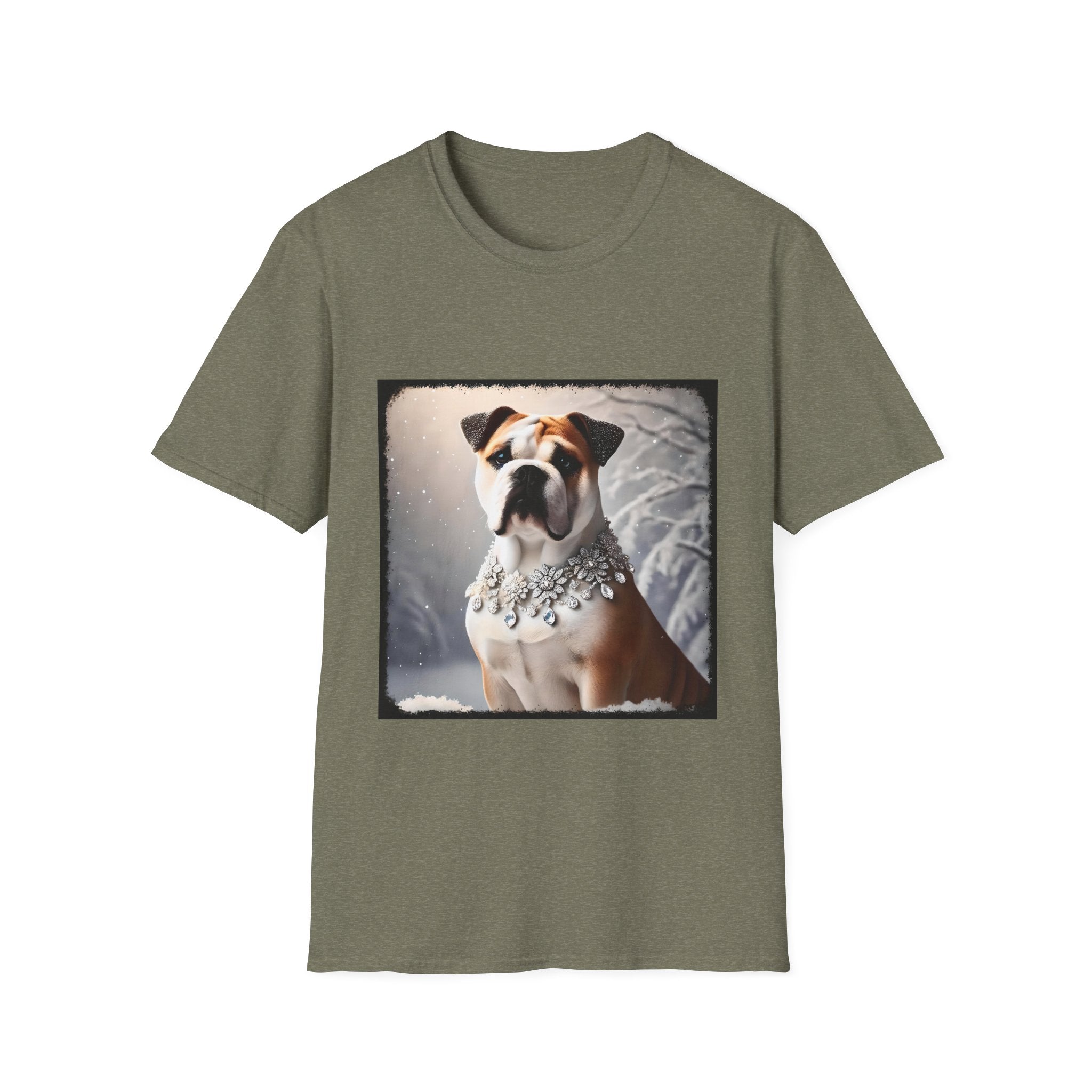 Bulldog Snow Princess Classic | Unisex Dog T-Shirt
