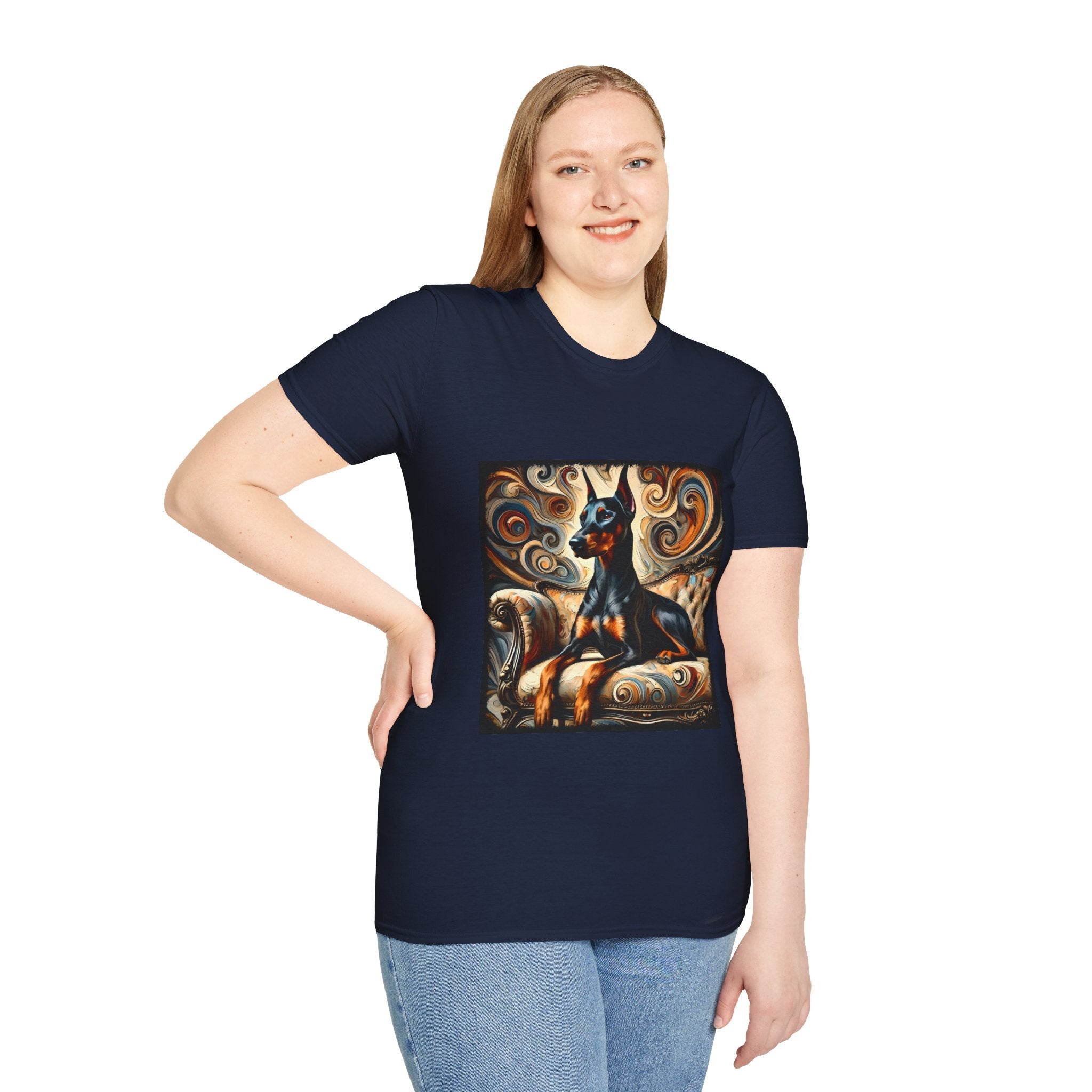 Doberman Pinscher Warm Swirl | Unisex Dog T-Shirt