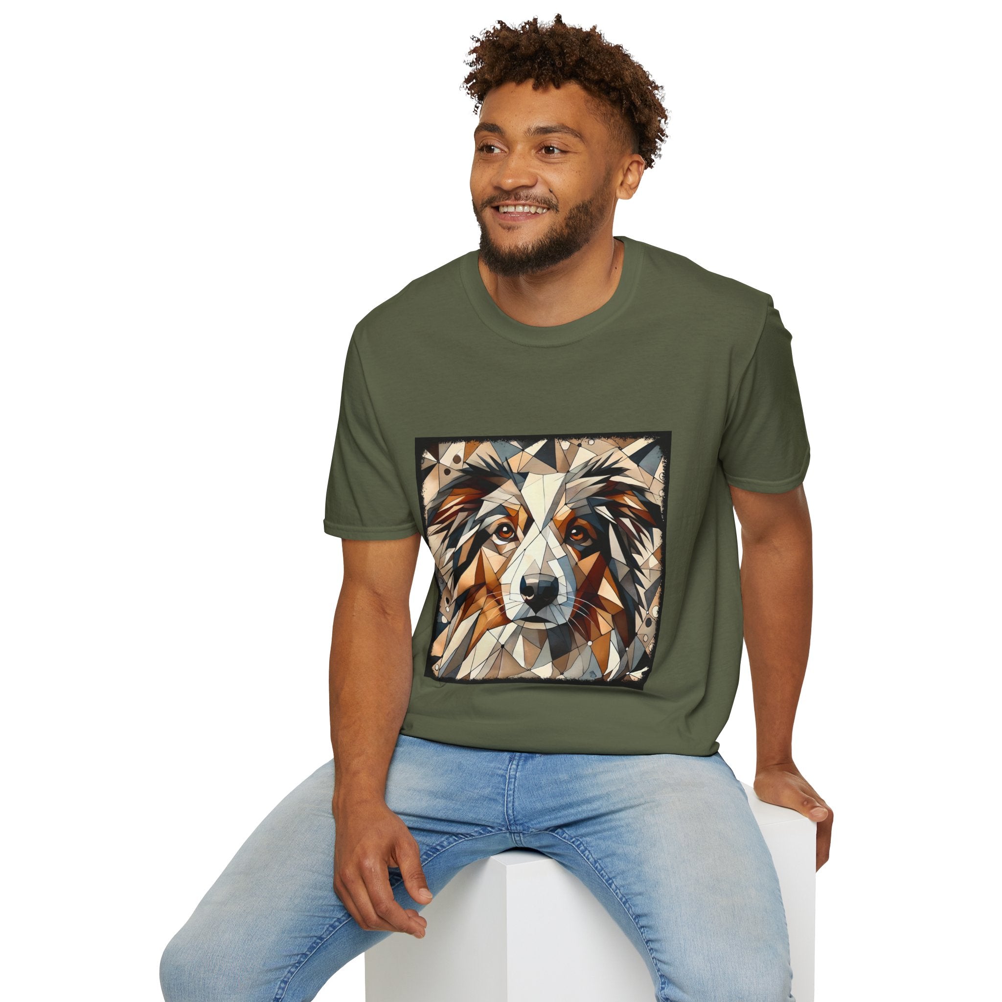 Australian Shepherd Warm Geometric | Unisex Dog T-Shirt