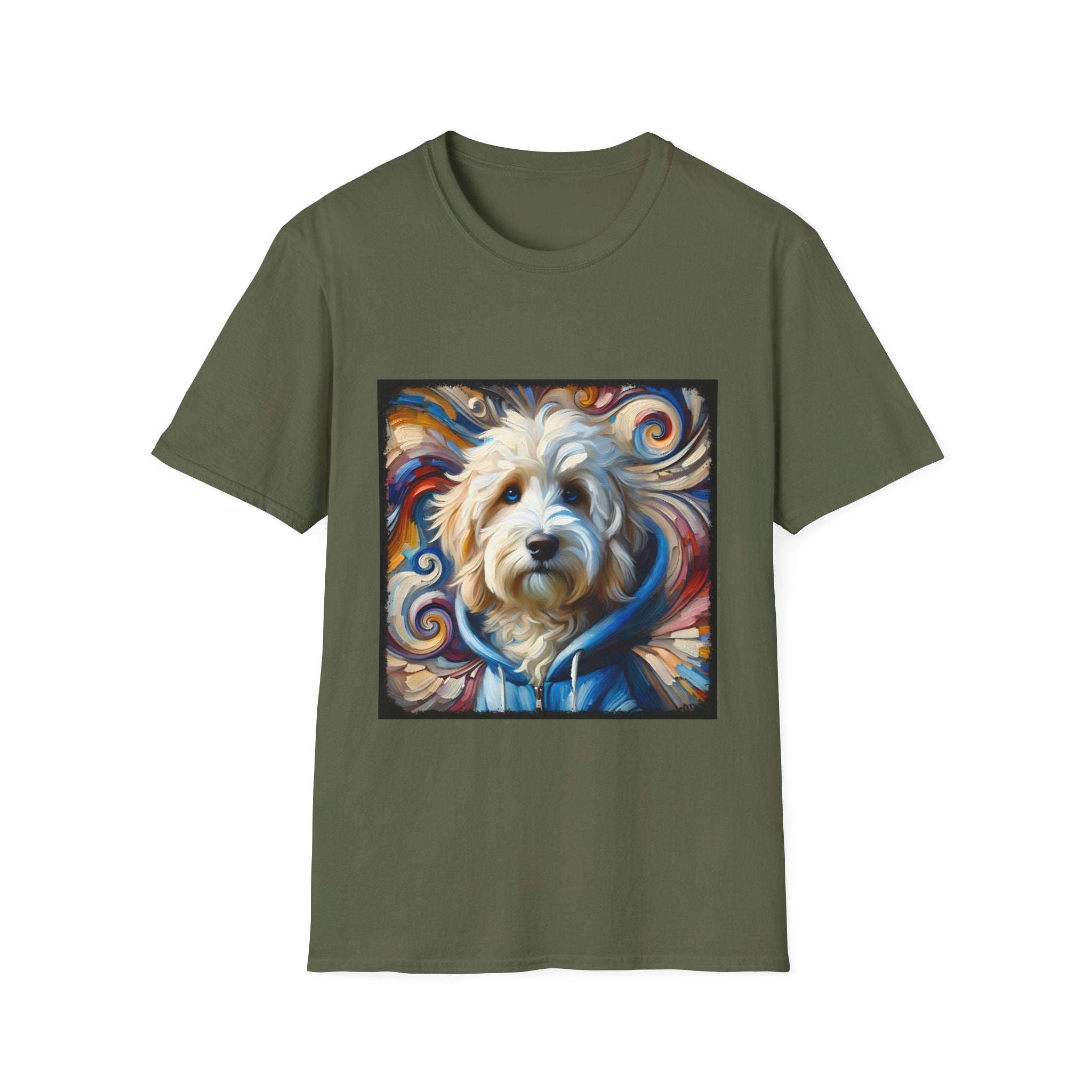 Sheepadoodle Blue Hoodie Swirl | Unisex Dog T-Shirt