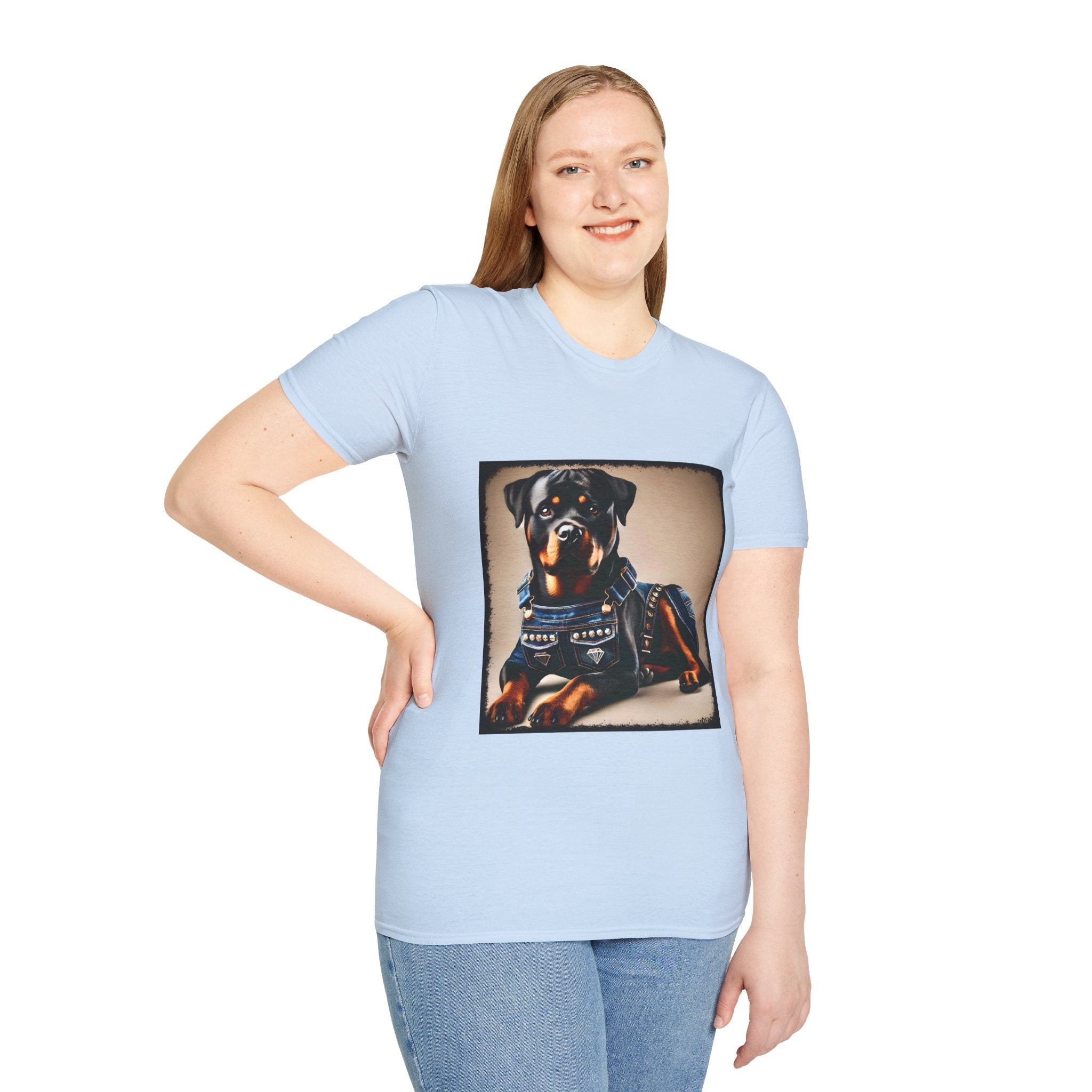 Rottweiler Denim Doll | Unisex Dog T-Shirt
