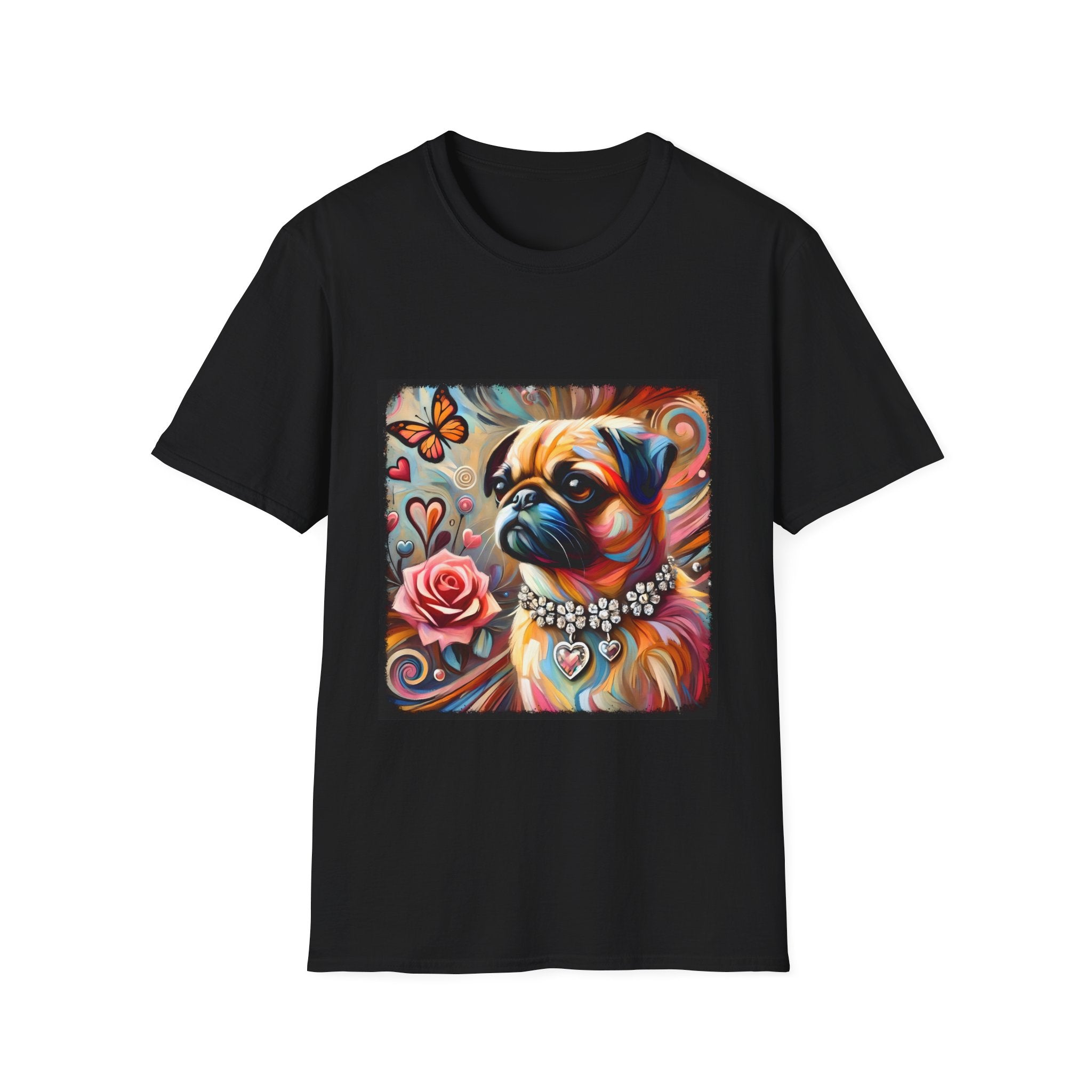 Pug Butterfly Classic | Unisex Dog T-Shirt