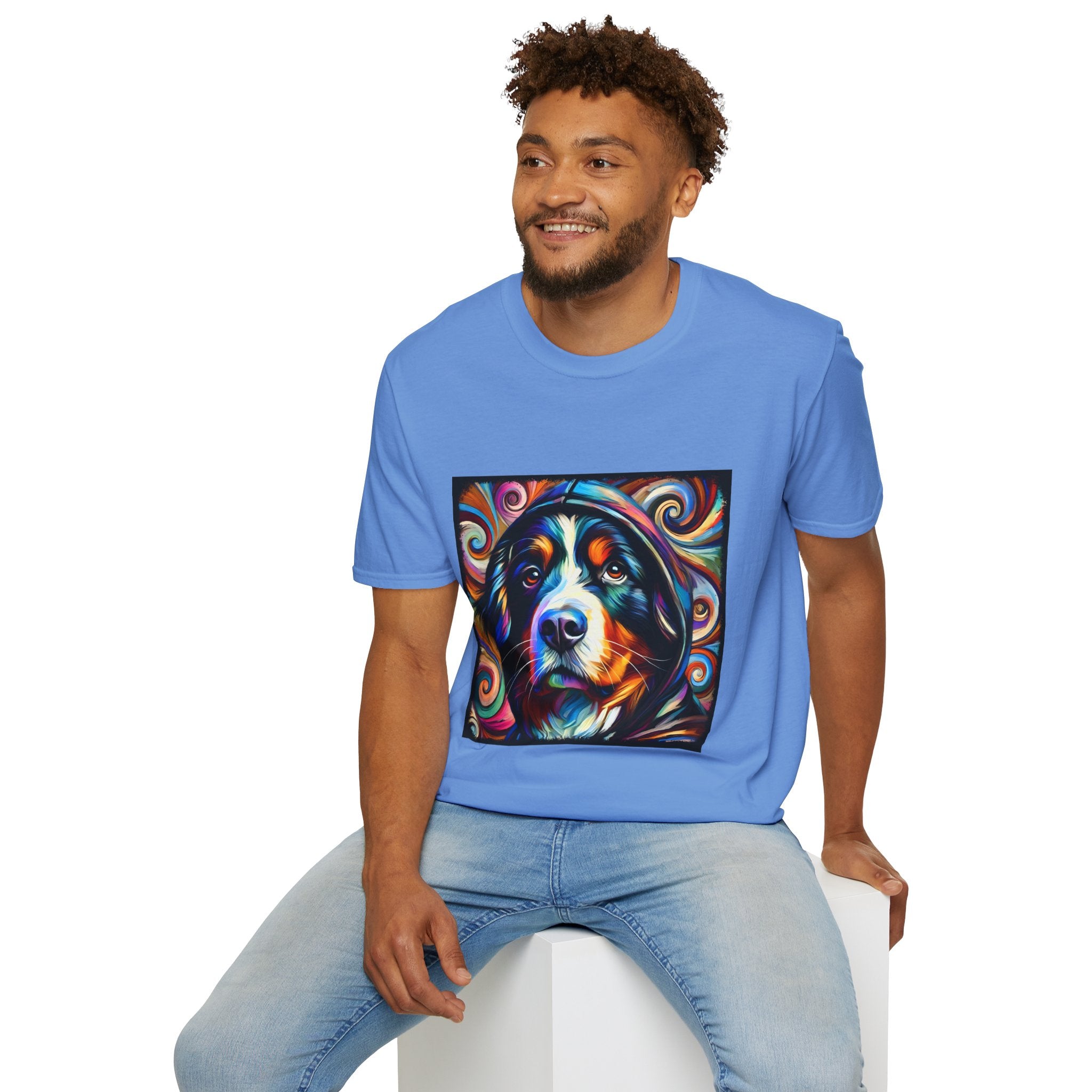 Bernese Mountain Dog Relaxed Swirl | Unisex Dog T-Shirt