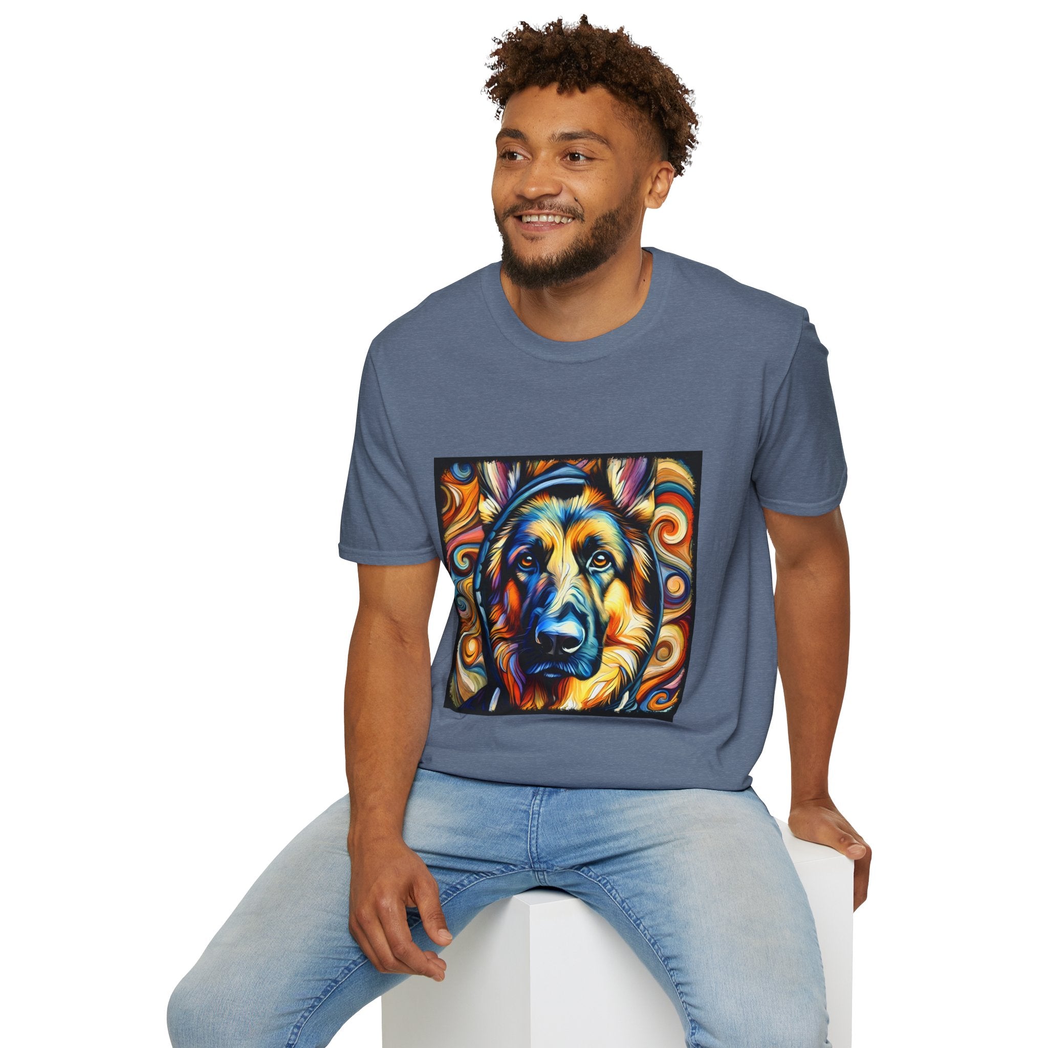 German Shepherd Relaxed Swirl | Unisex Dog T-Shirt