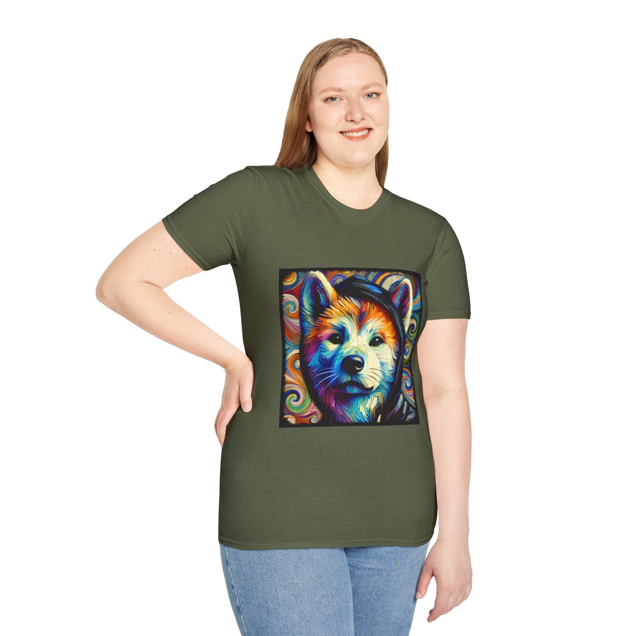 Akita Relaxed Swirl | Unisex Dog T-Shirt