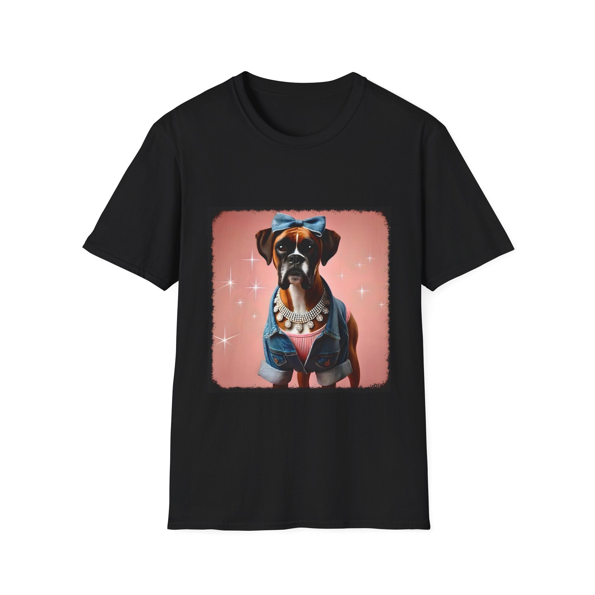 Boxer Denim Darling | Unisex Dog T-Shirt
