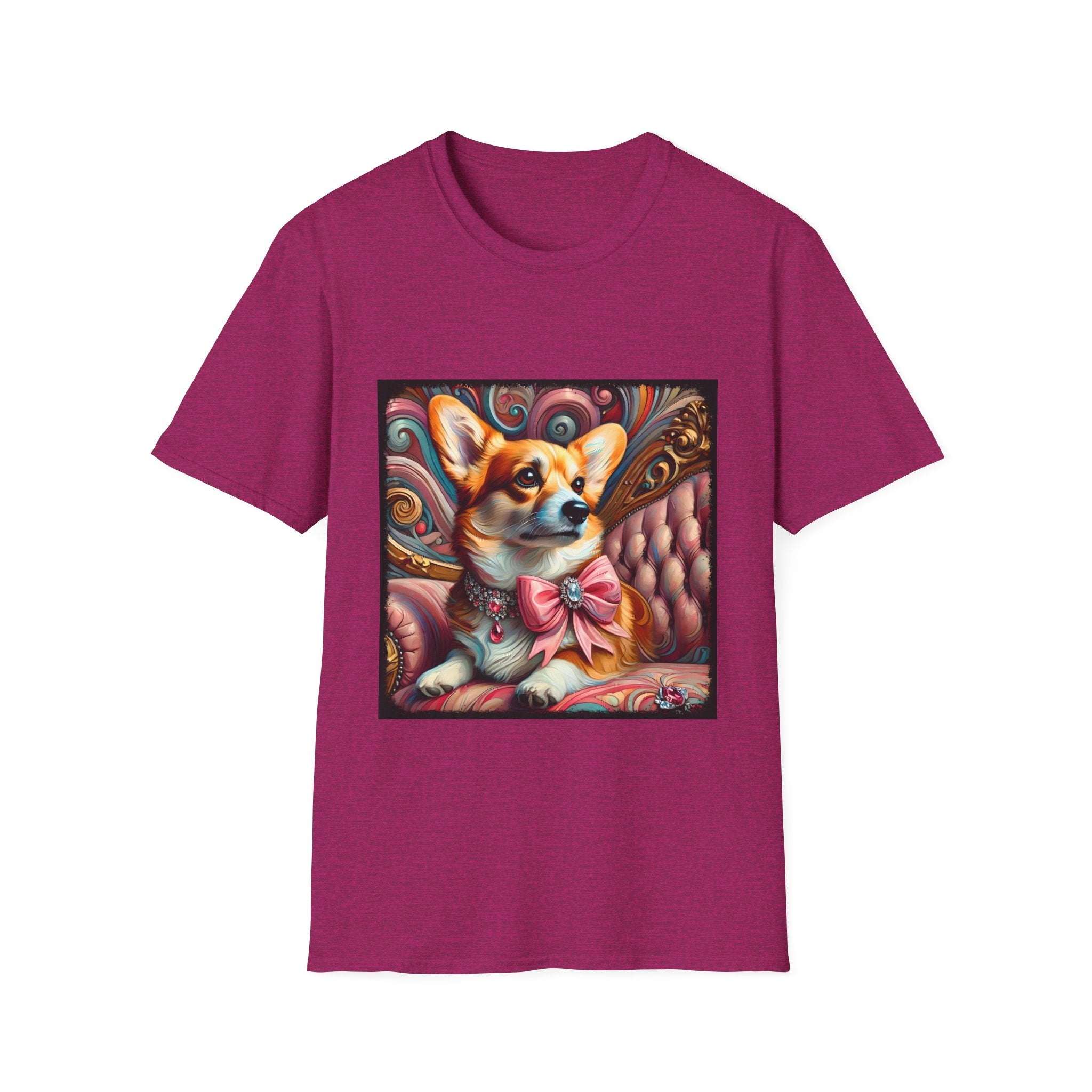 Pembroke Welsh Corgi Pink Swirl | Unisex Dog T-Shirt