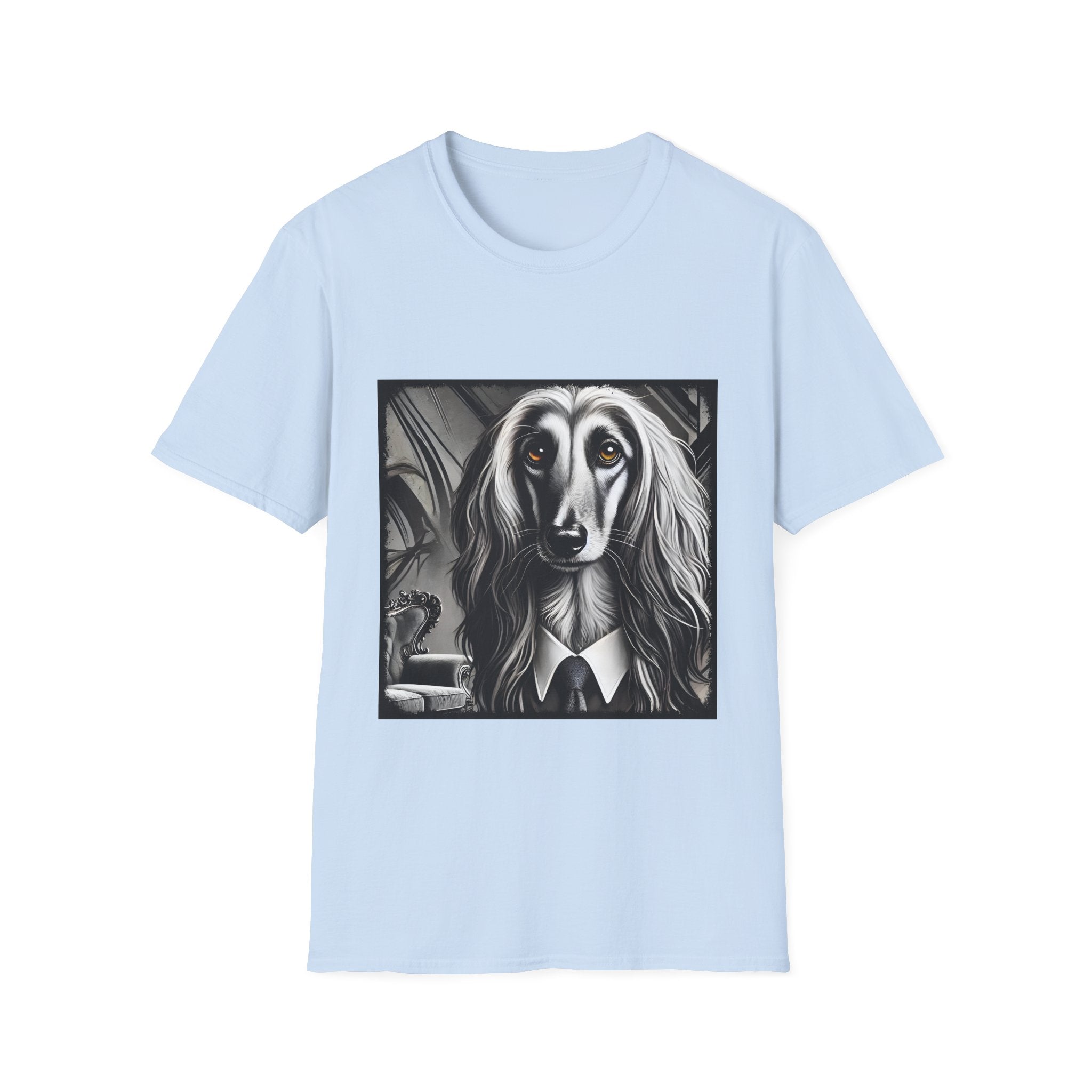 Afghan Hound B&W Bold Eyes | Unisex Dog T-Shirt