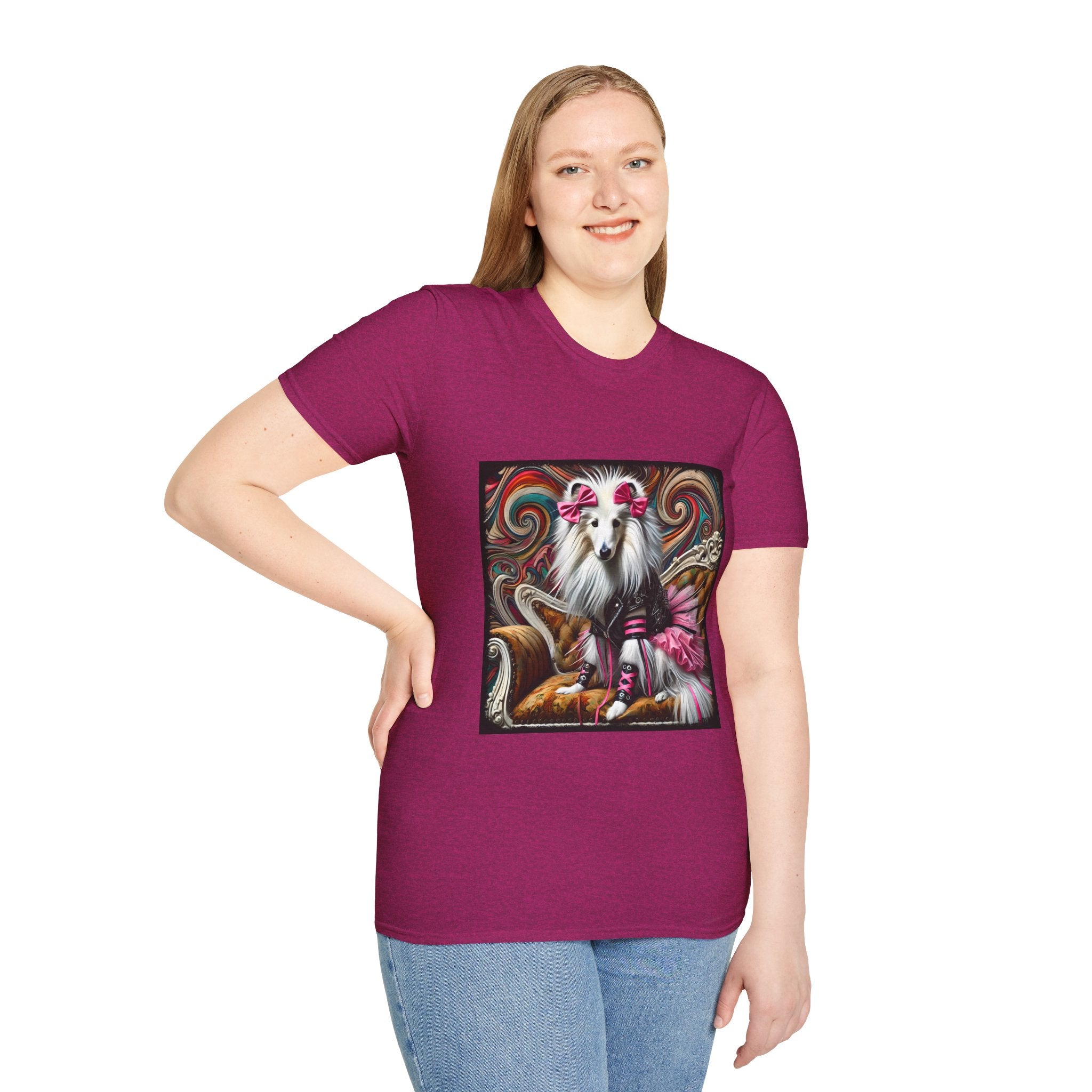 Collie Pink Rocker | Unisex Dog T-Shirt