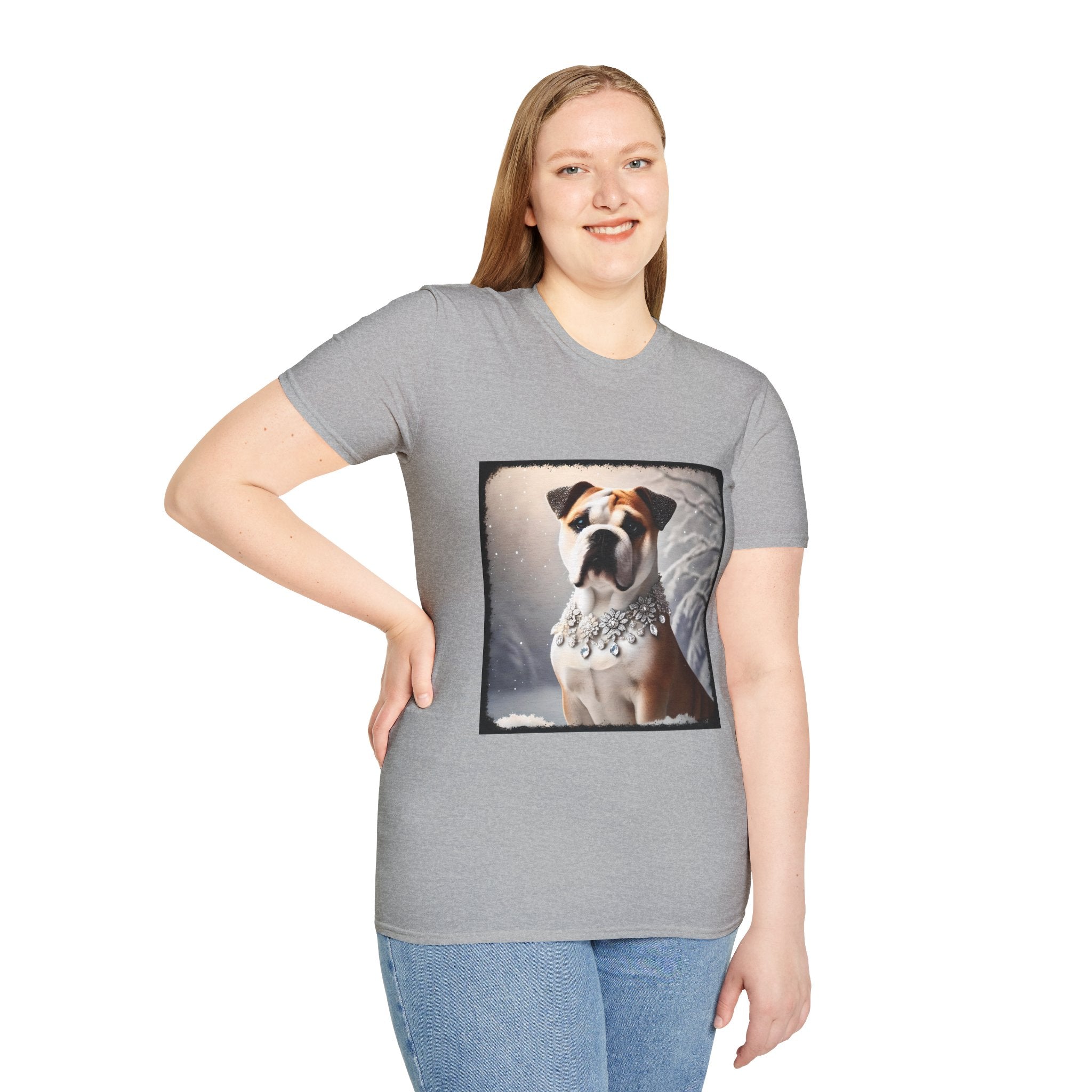 Bulldog Snow Princess Classic | Unisex Dog T-Shirt