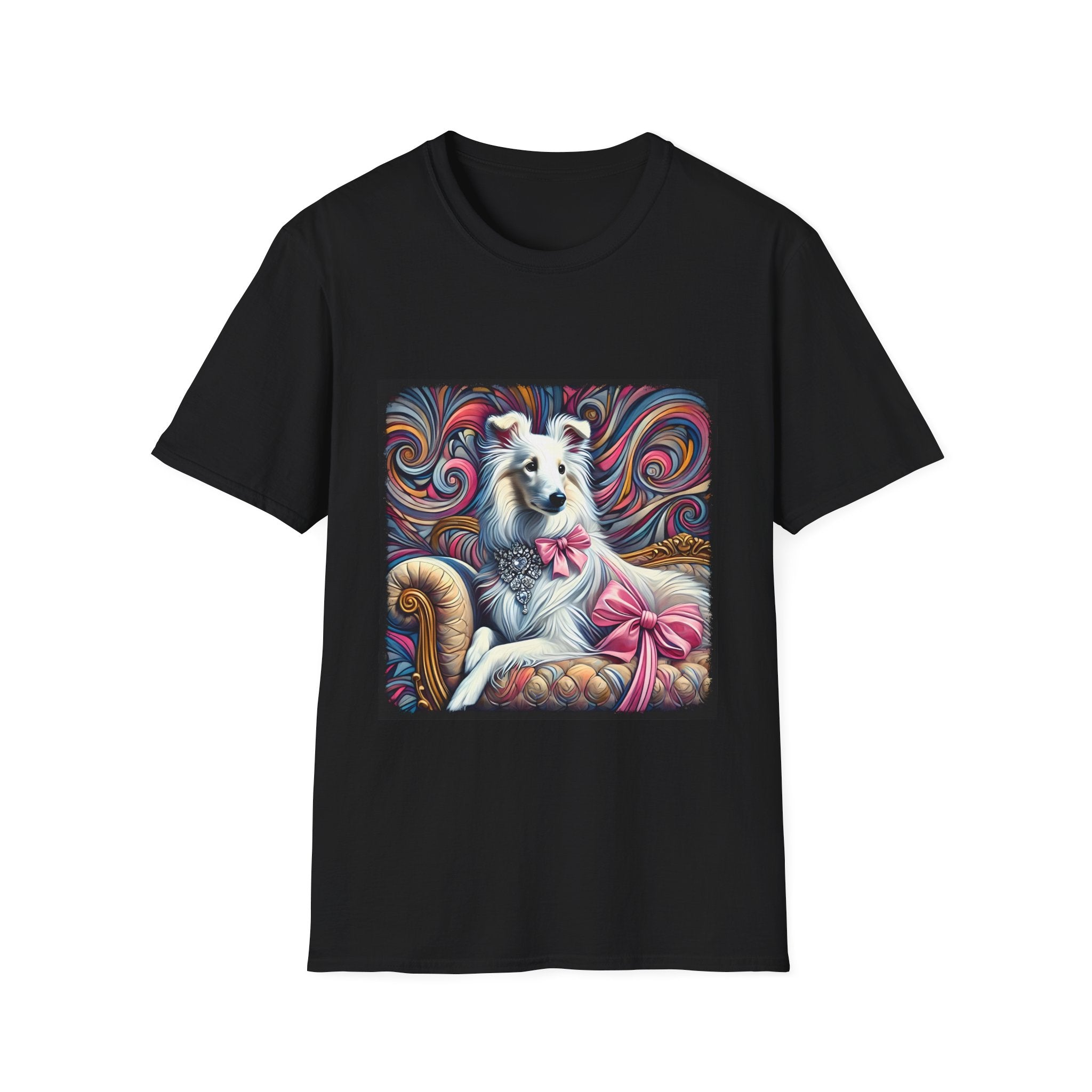 Collie Pink Princess Swirl | Unisex Dog T-Shirt