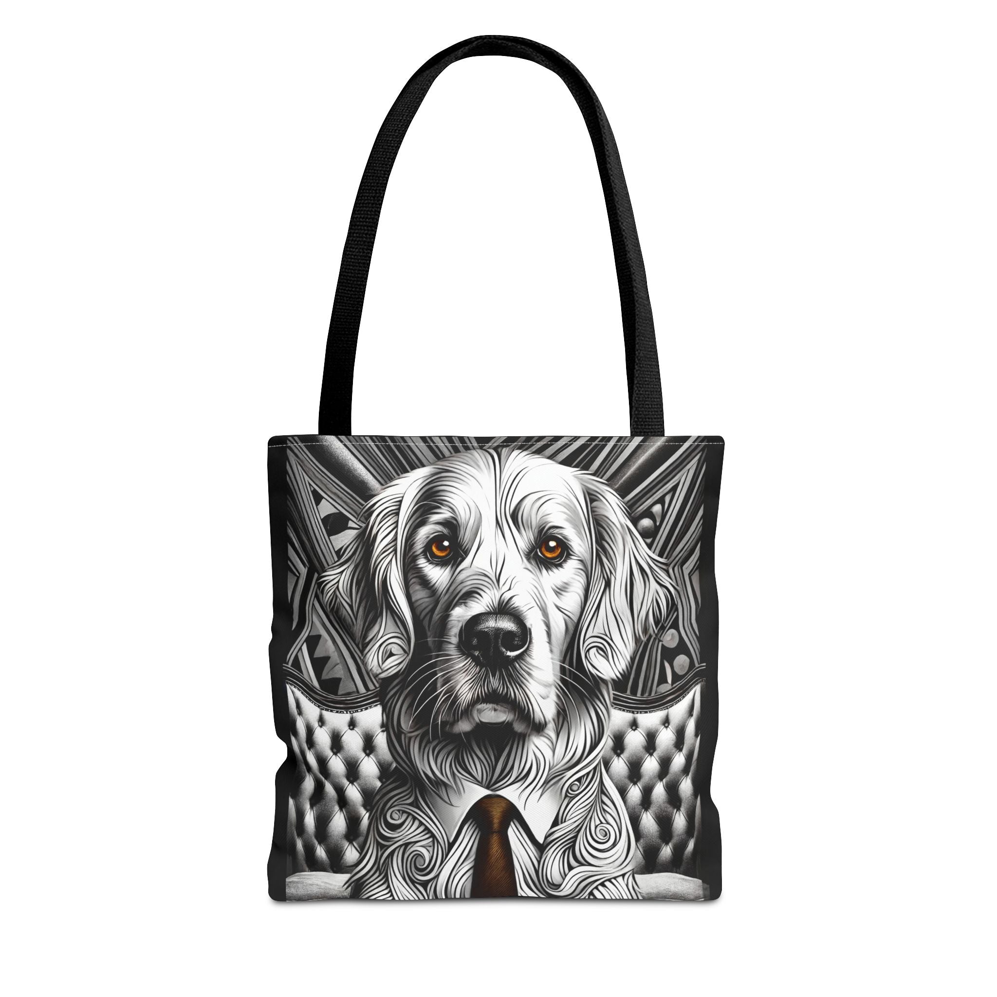 Golden Retriever B&W Bold Eyes | Dog Themed Tote Bag