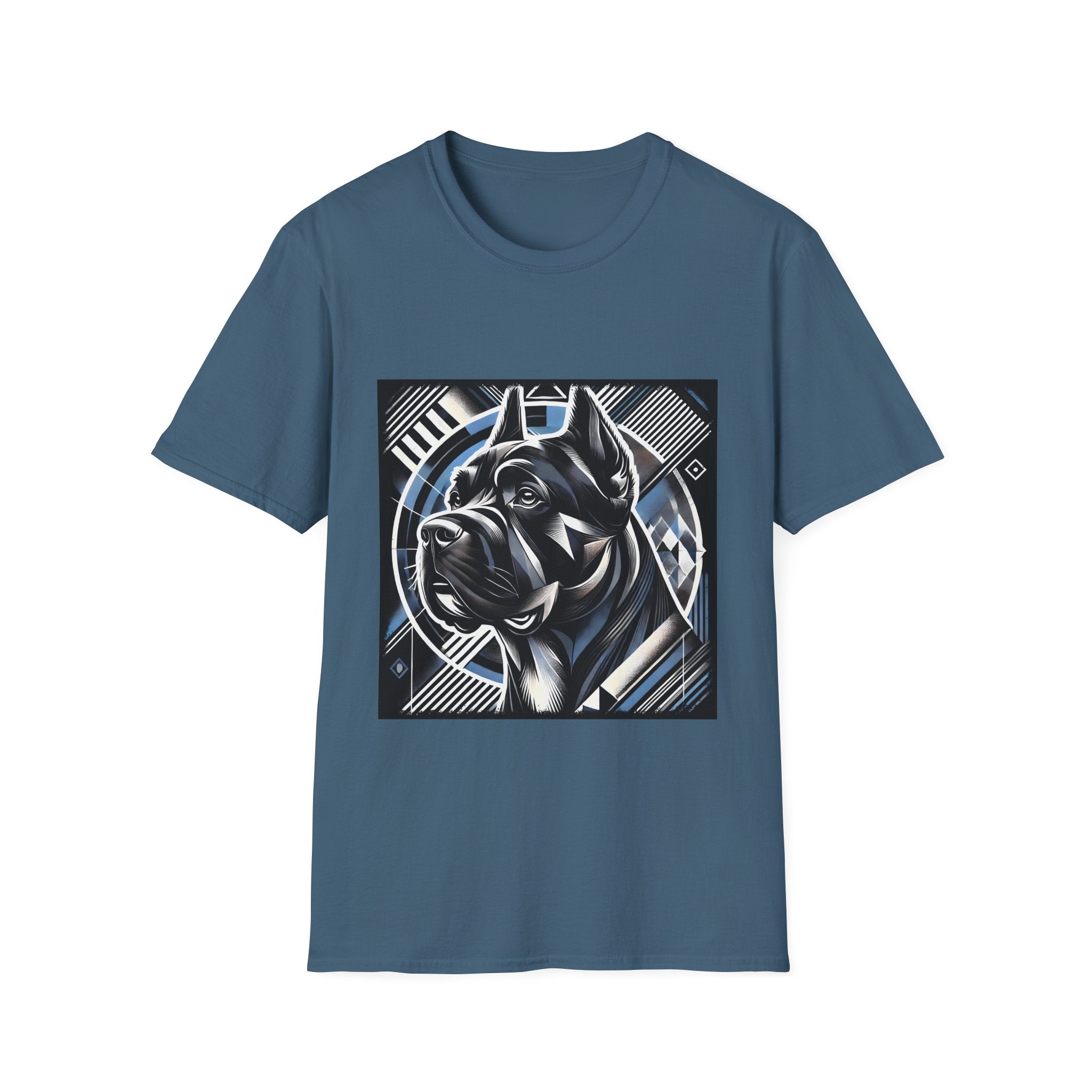 Cane Corso Blue and Black Geometric | Unisex Dog T-Shirt