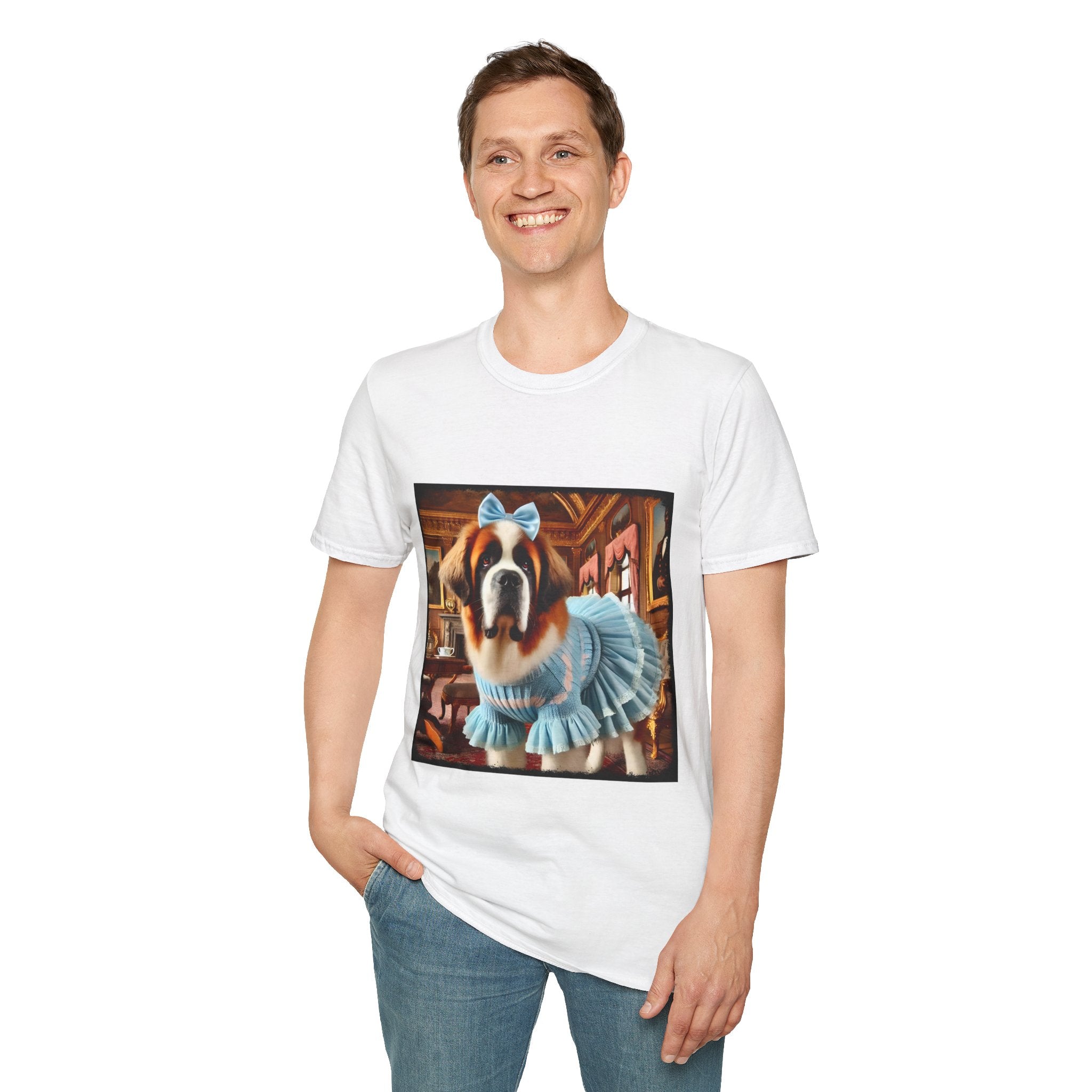 Saint Bernard Posh Pearl | Unisex Dog T-Shirt