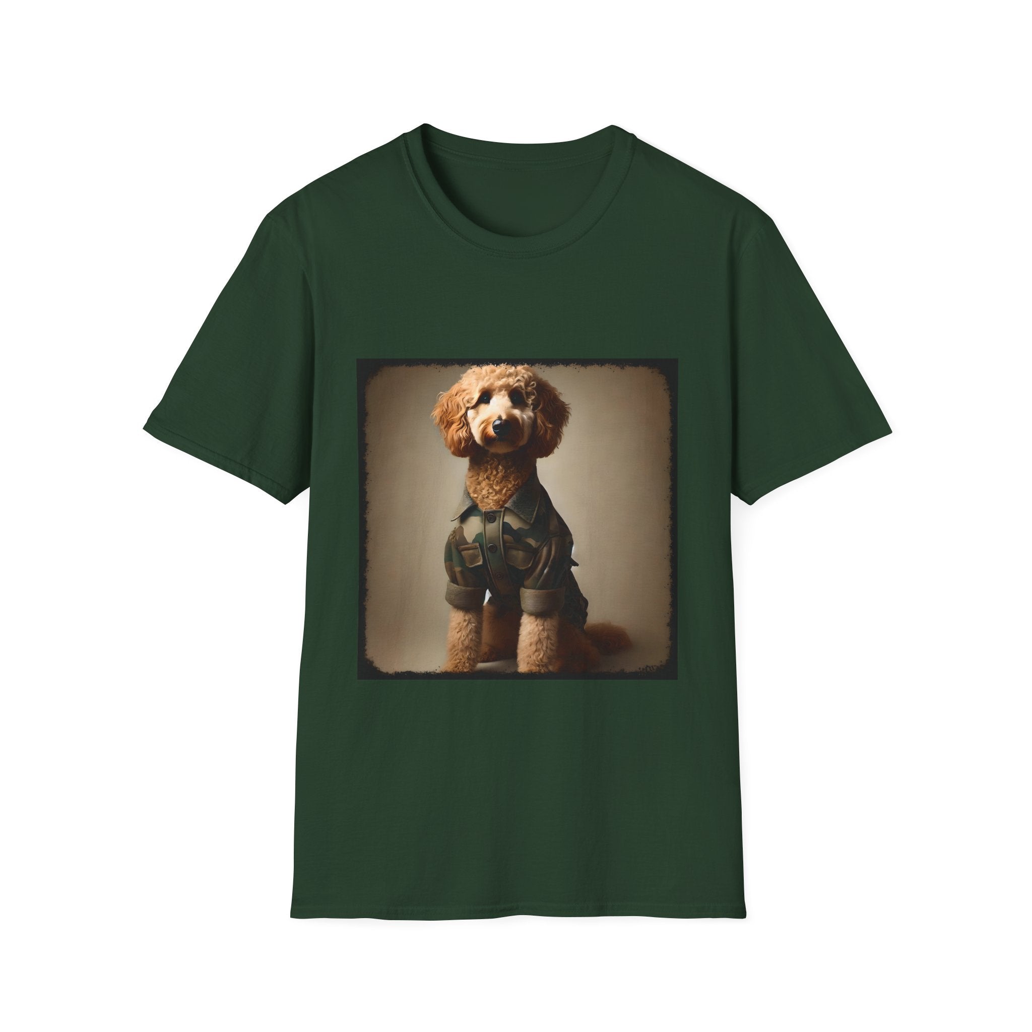 Goldendoodle Green Camo Cutie | Unisex Dog T-Shirt