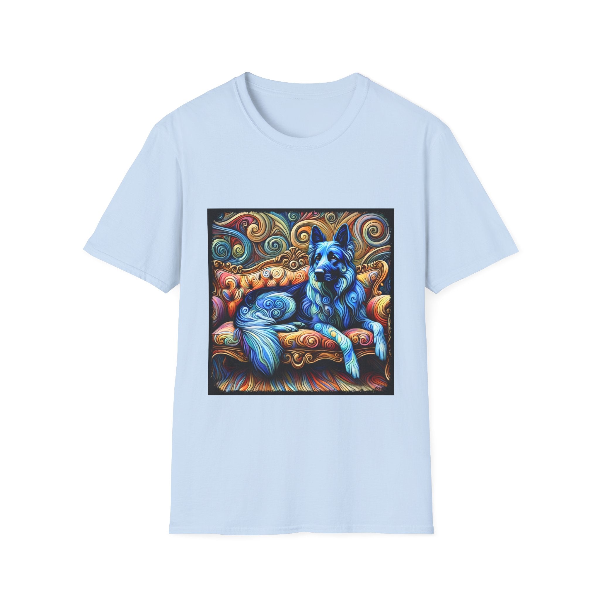 German Shepherd Blue Swirl | Unisex Dog T-Shirt