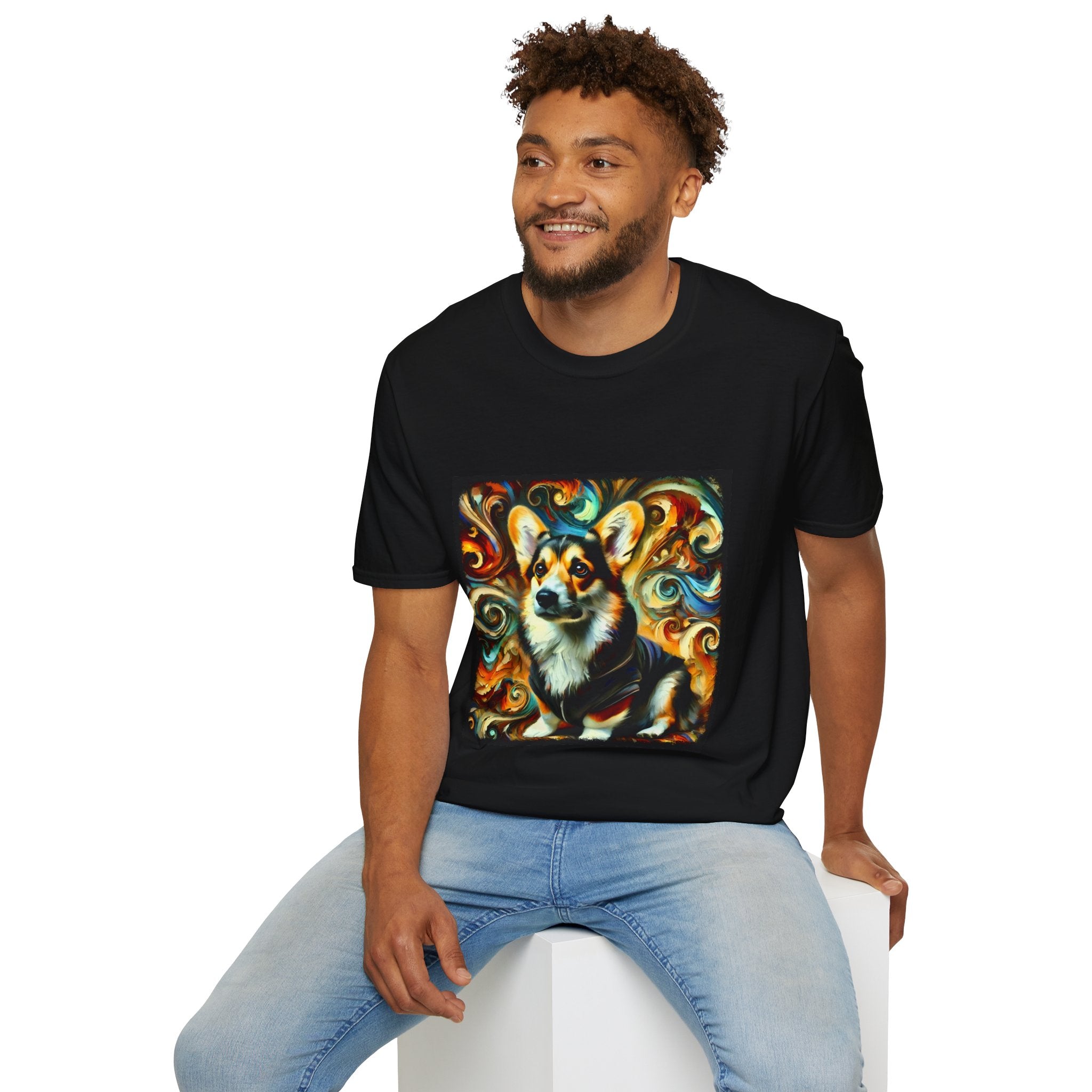 Pembroke Welsh Corgi Urban Bean Swirl | Unisex Dog T-Shirt