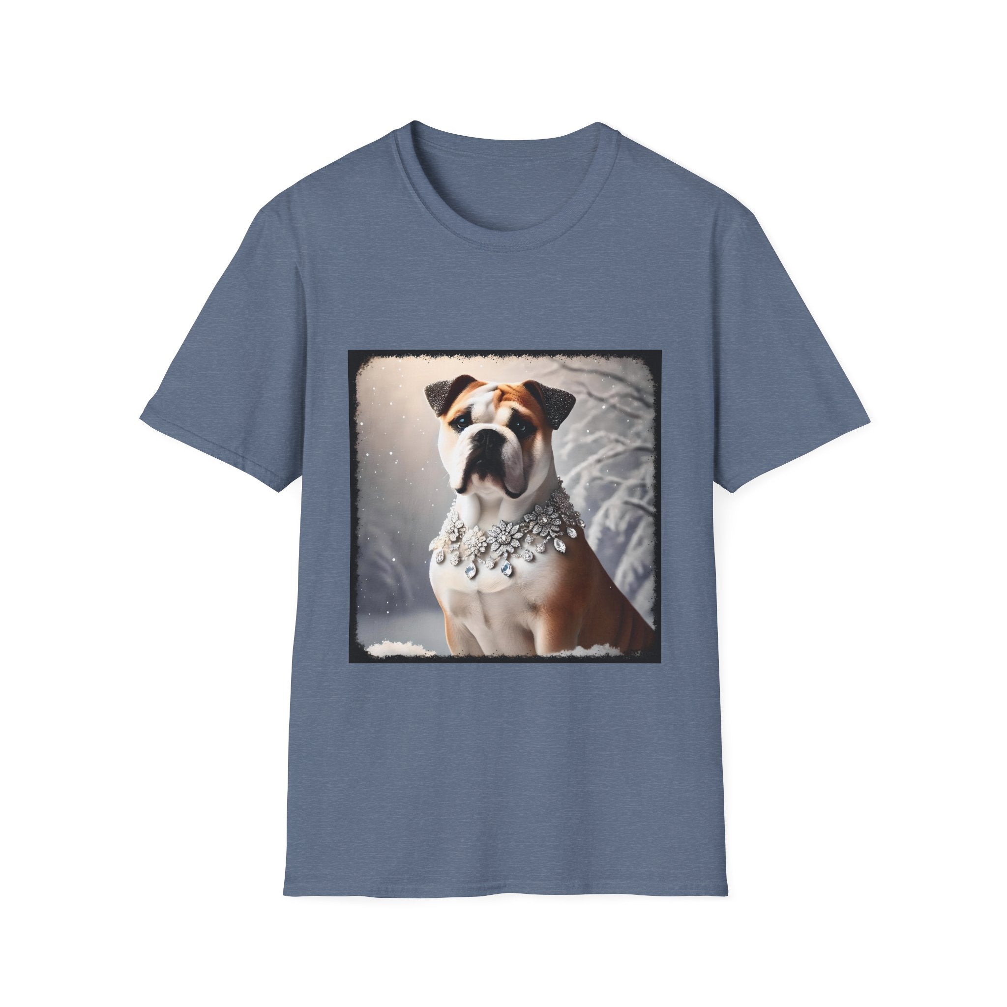 Bulldog Snow Princess Classic | Unisex Dog T-Shirt