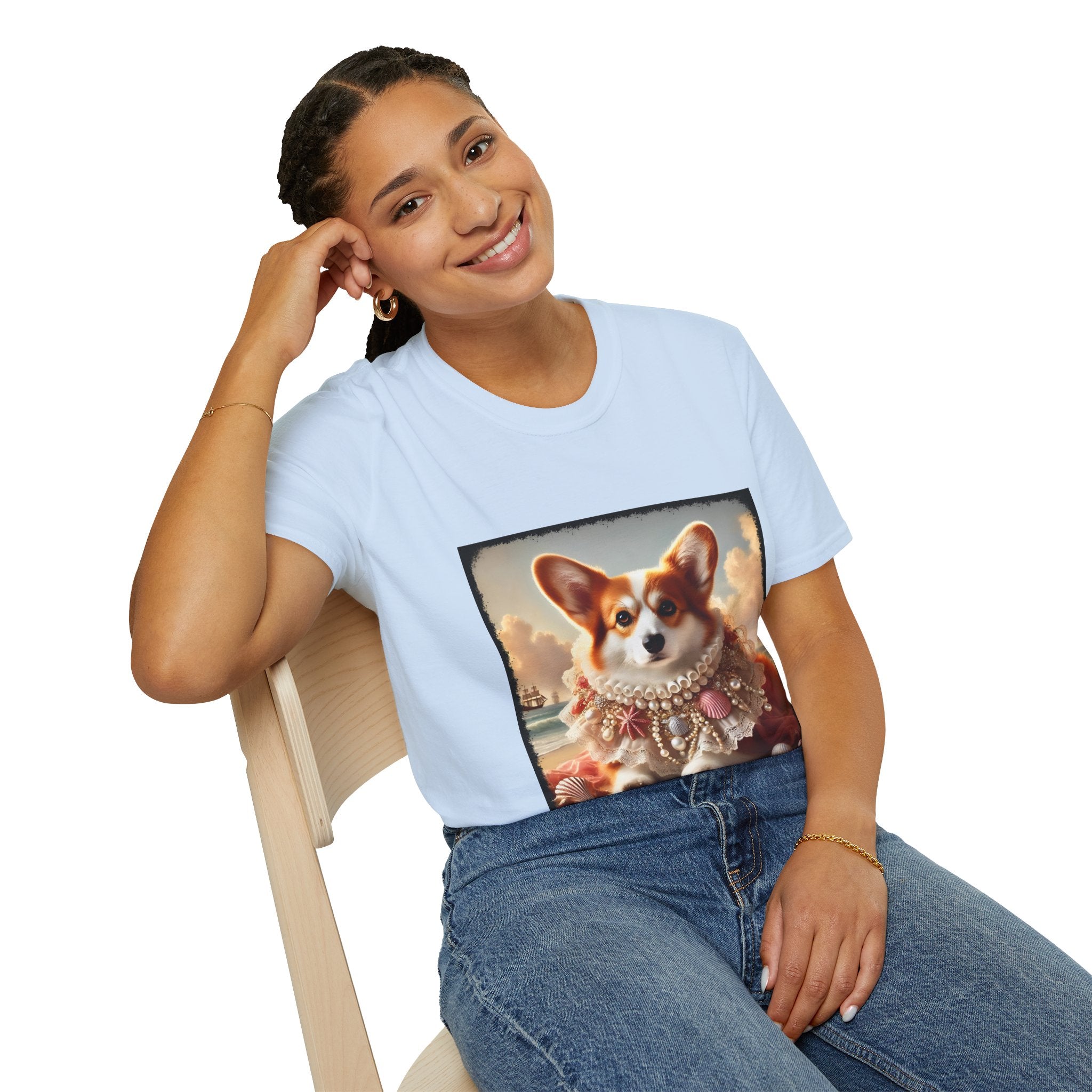 Pembroke Welsh Corgi Beach Muse | Unisex Dog T-Shirt