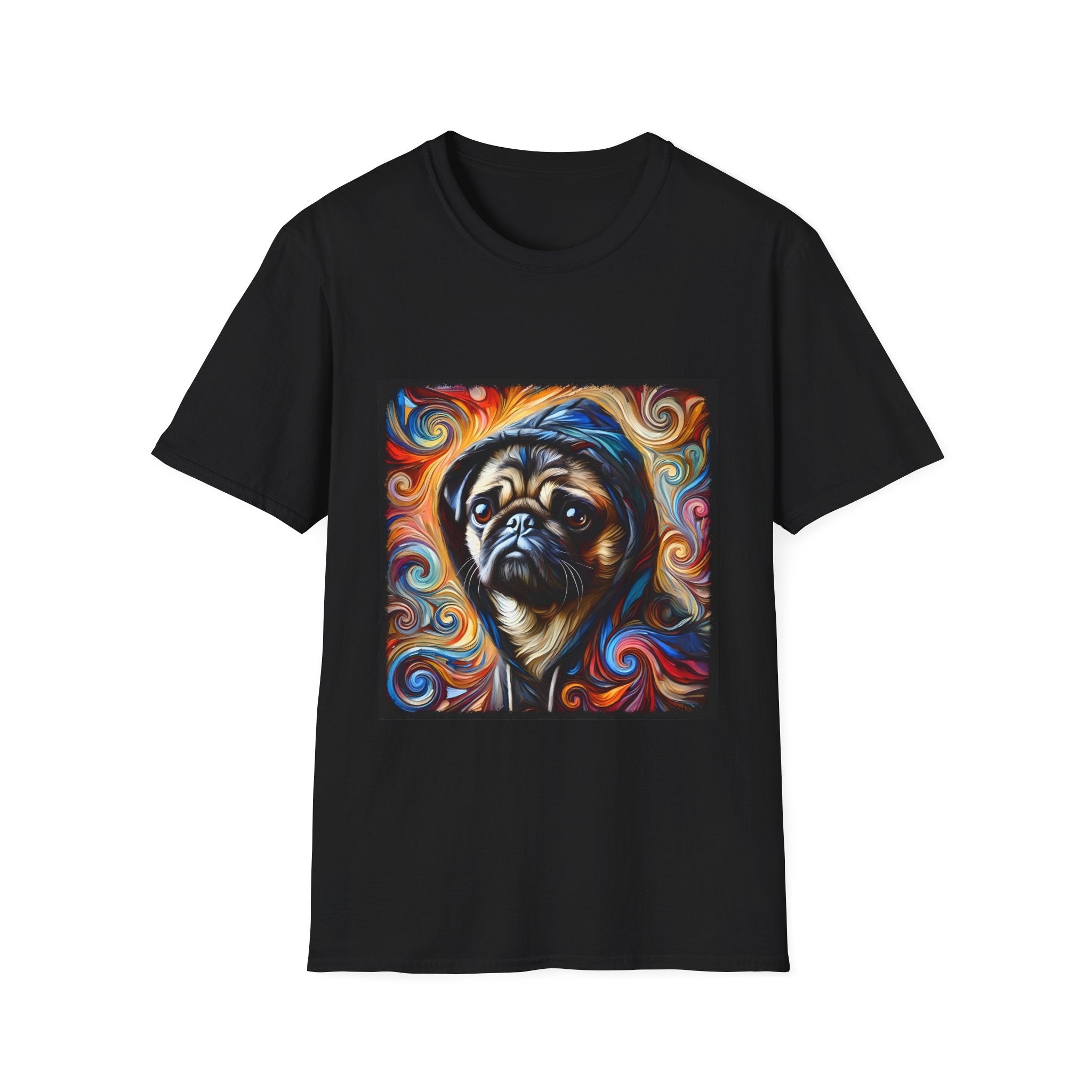 Pug Relaxed Swirl | Unisex Dog T-Shirt