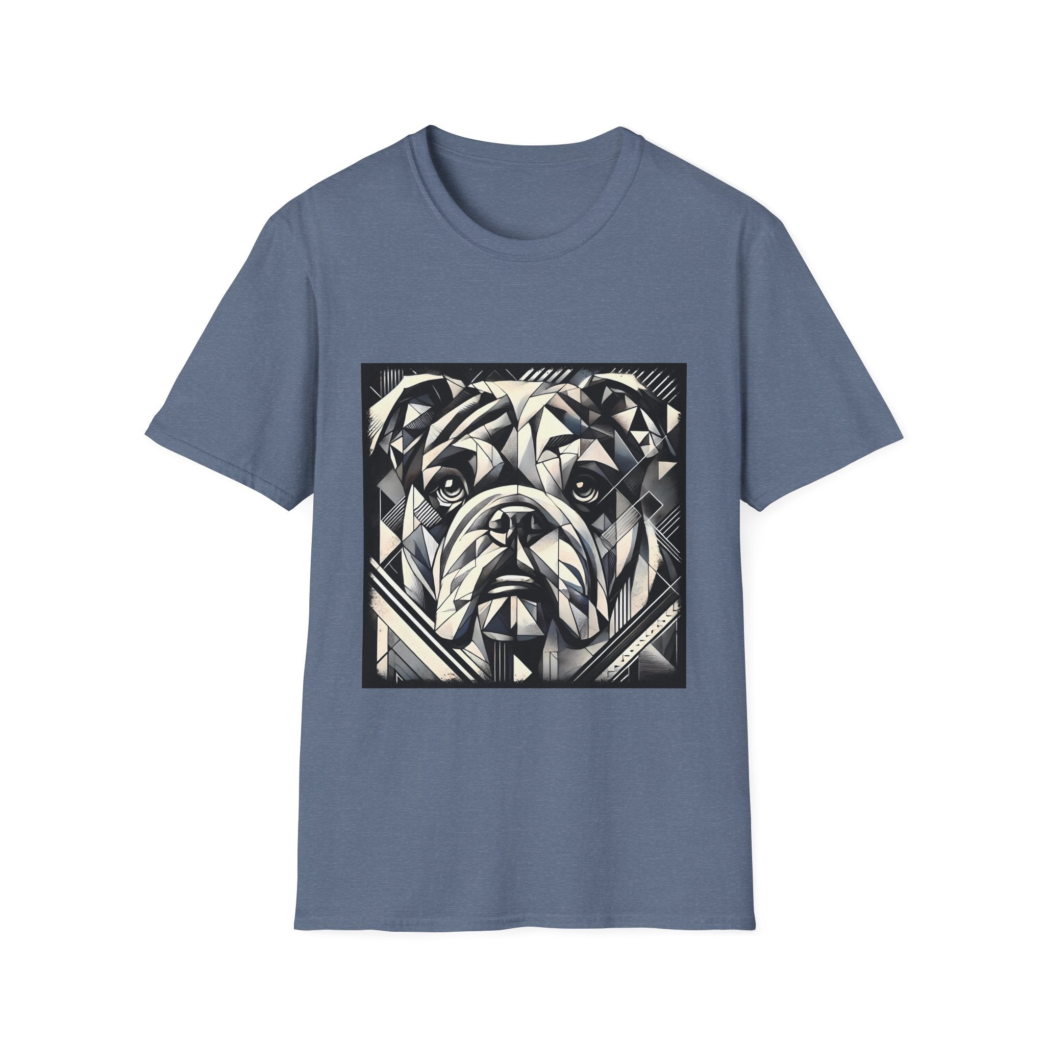 Bulldog B&W Geometric | Unisex Dog T-Shirt