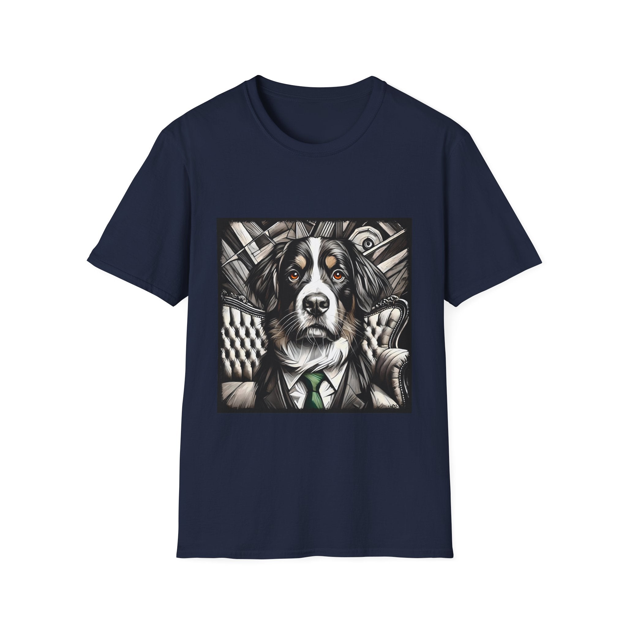 Bernese Mountain Dog B&W Bold Eyes | Unisex Dog T-Shirt