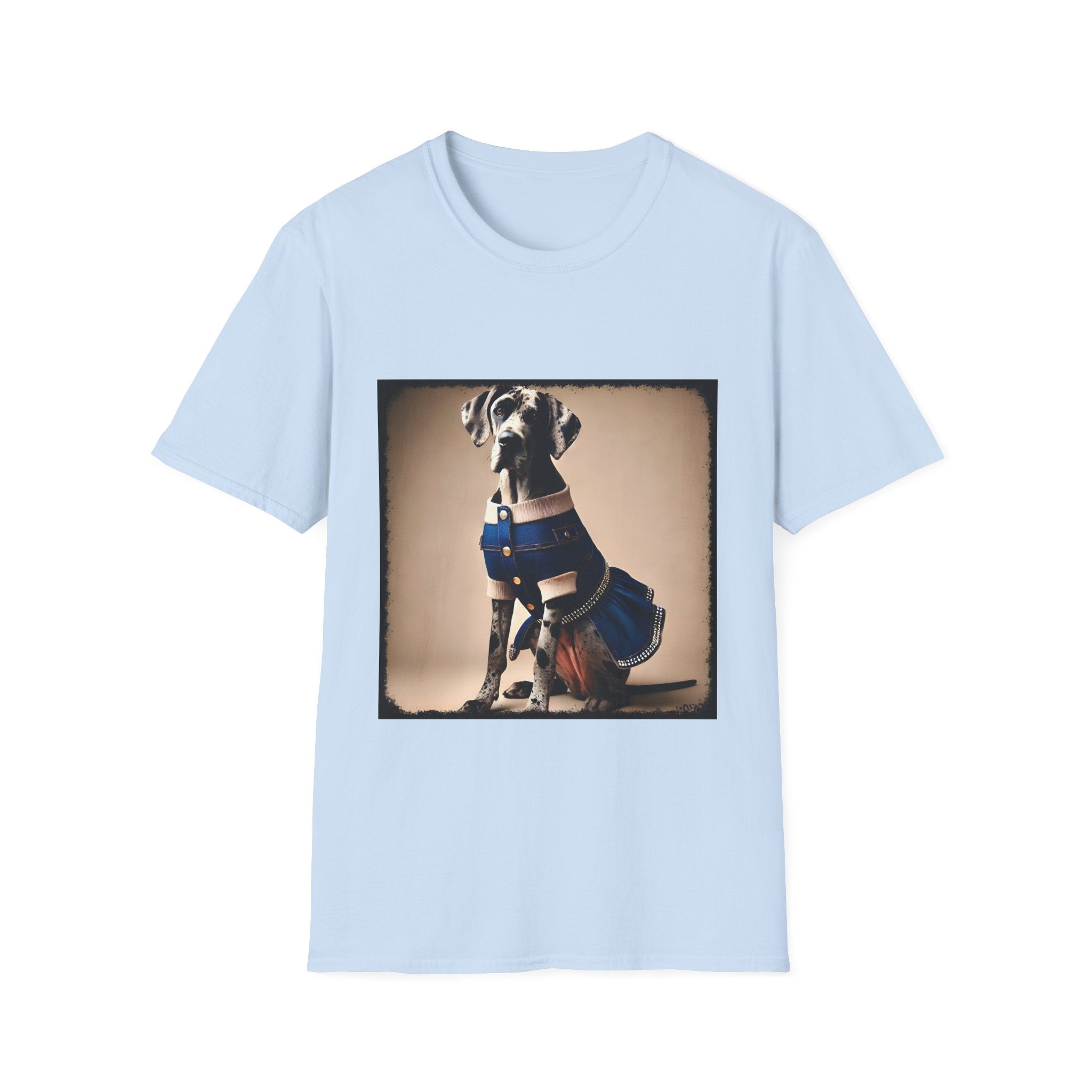 Great Dane Denim Darling | Unisex Dog T-Shirt