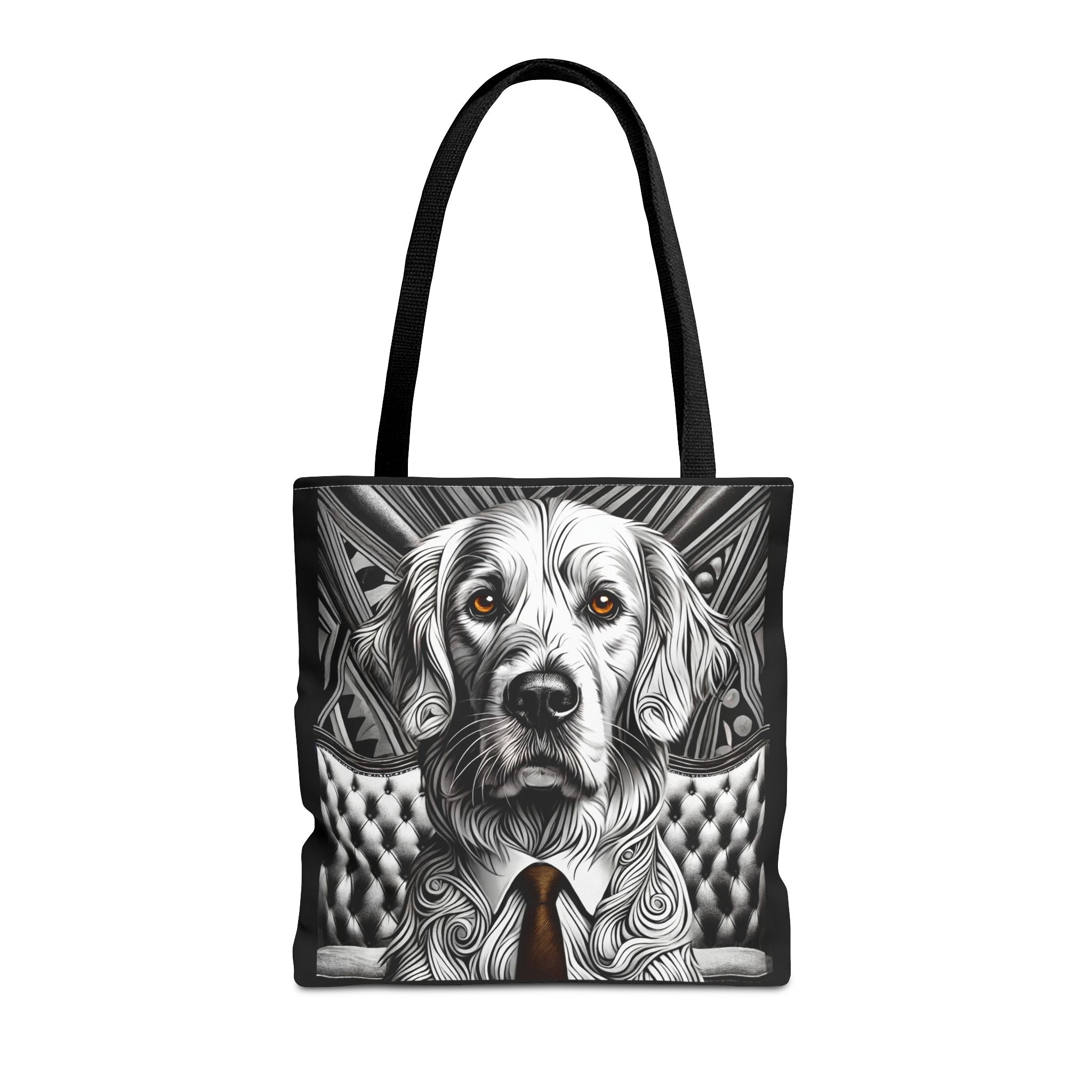 Golden Retriever B&W Bold Eyes | Dog Themed Tote Bag