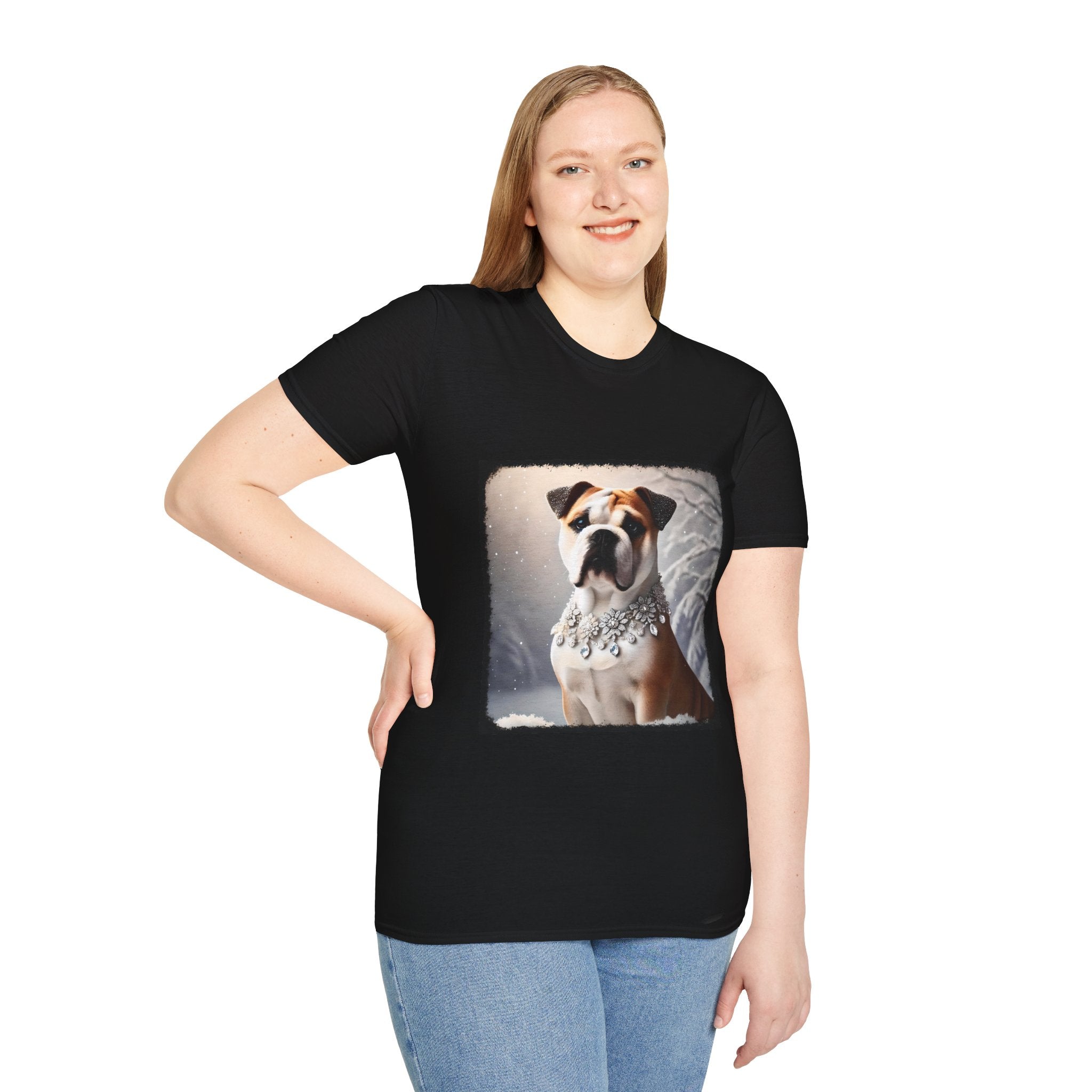 Bulldog Snow Princess Classic | Unisex Dog T-Shirt